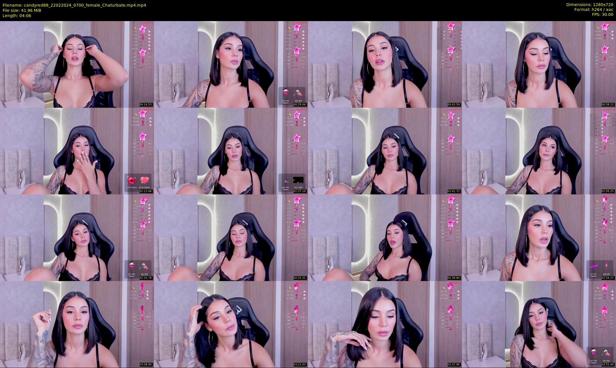 candyred88 — 5 minute Chaturbate female cam show recording, 720p, Feb 22, 2024