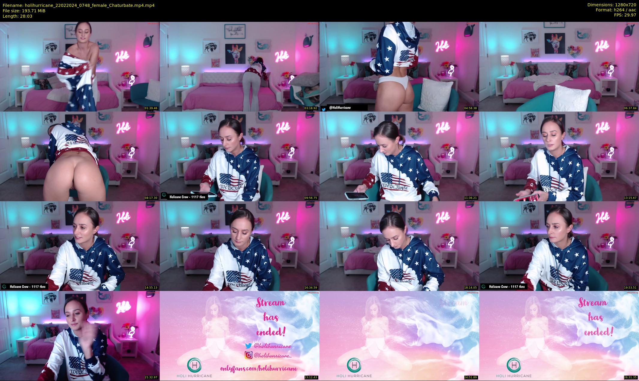 holihurricane — 29 minute Chaturbate female cam show recording, 720p, Feb 22, 2024