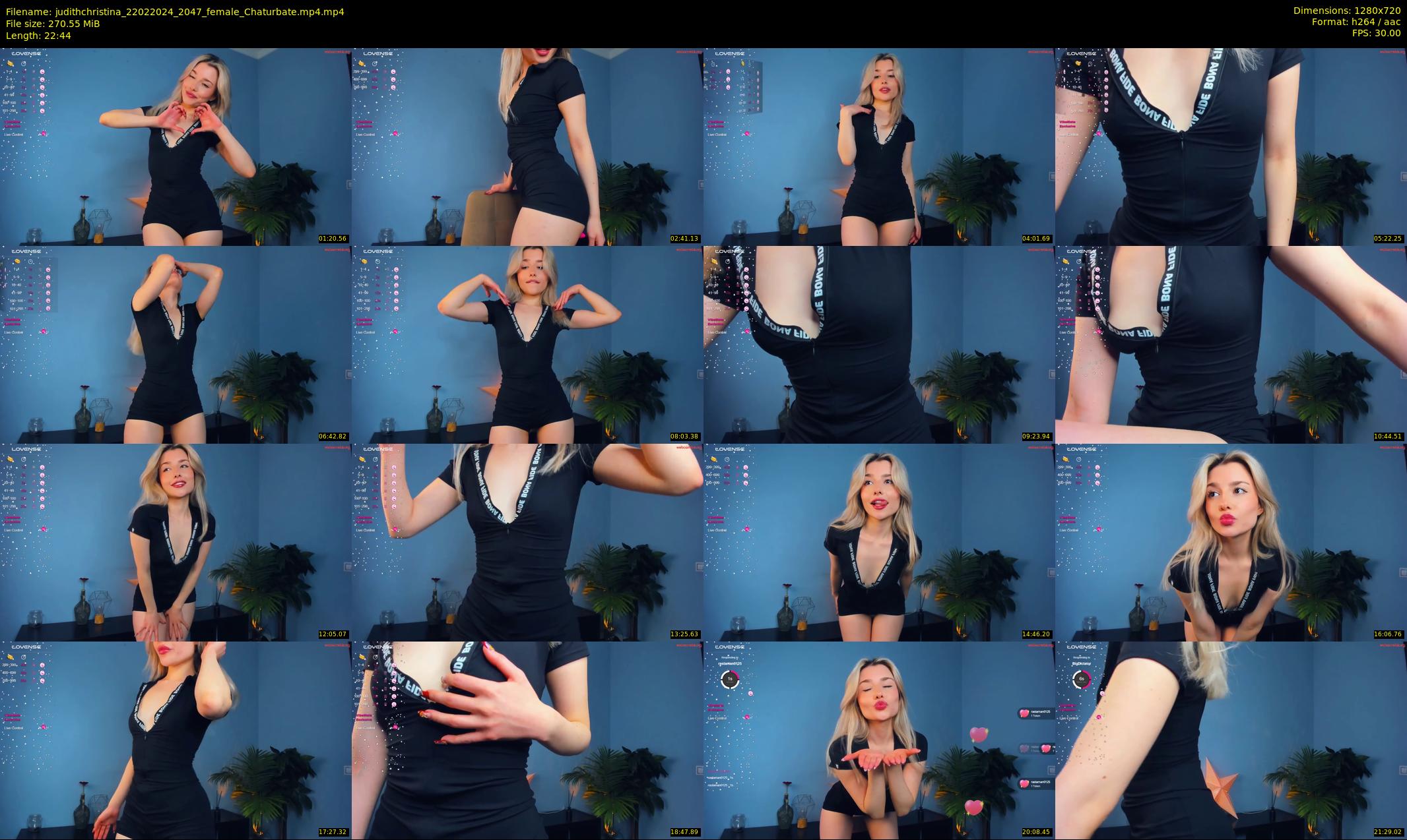 judithchristina — 23 minute Chaturbate female cam show recording, 720p, Feb 22, 2024