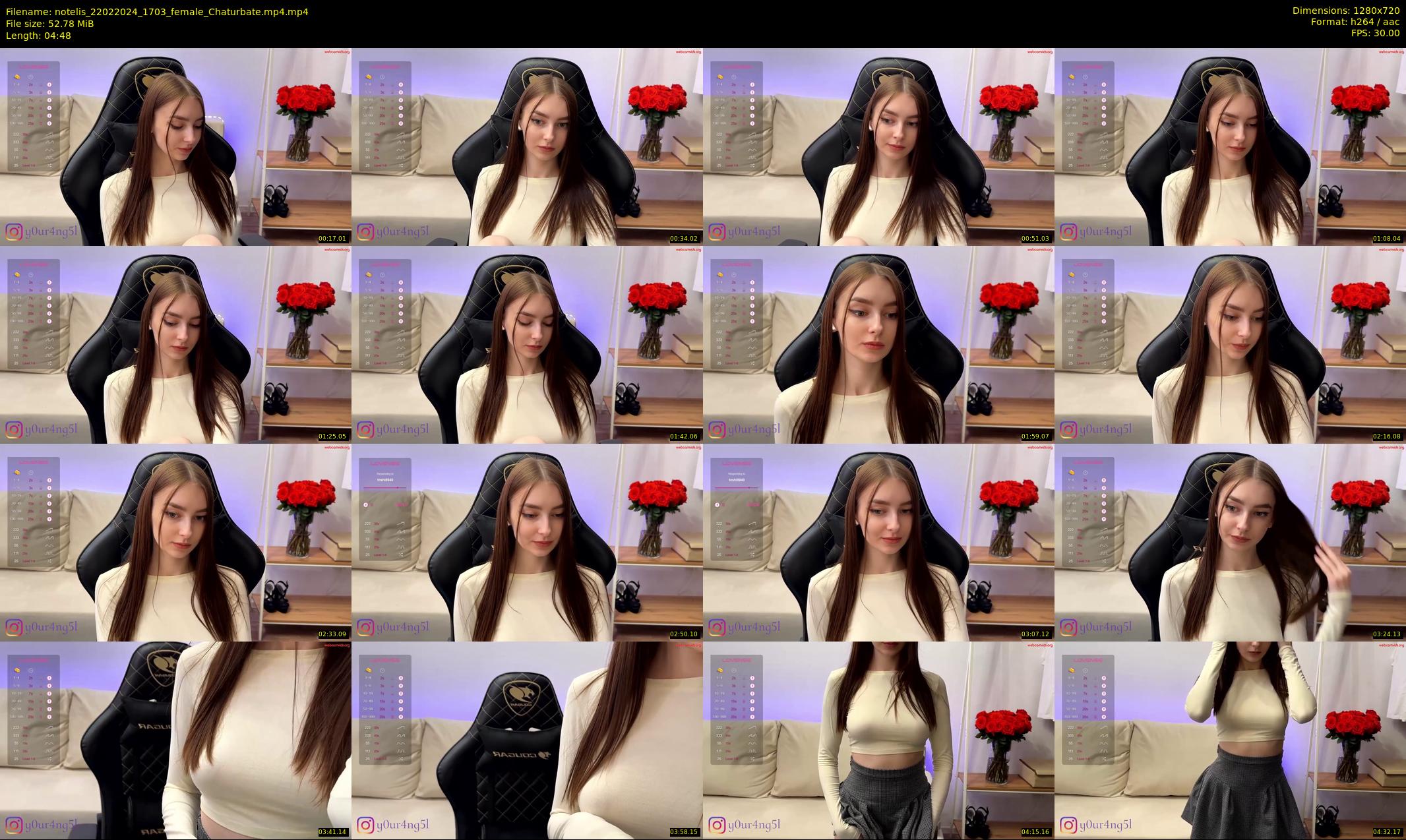 notelis — 5 minute Chaturbate female cam show recording, 720p, Feb 22, 2024