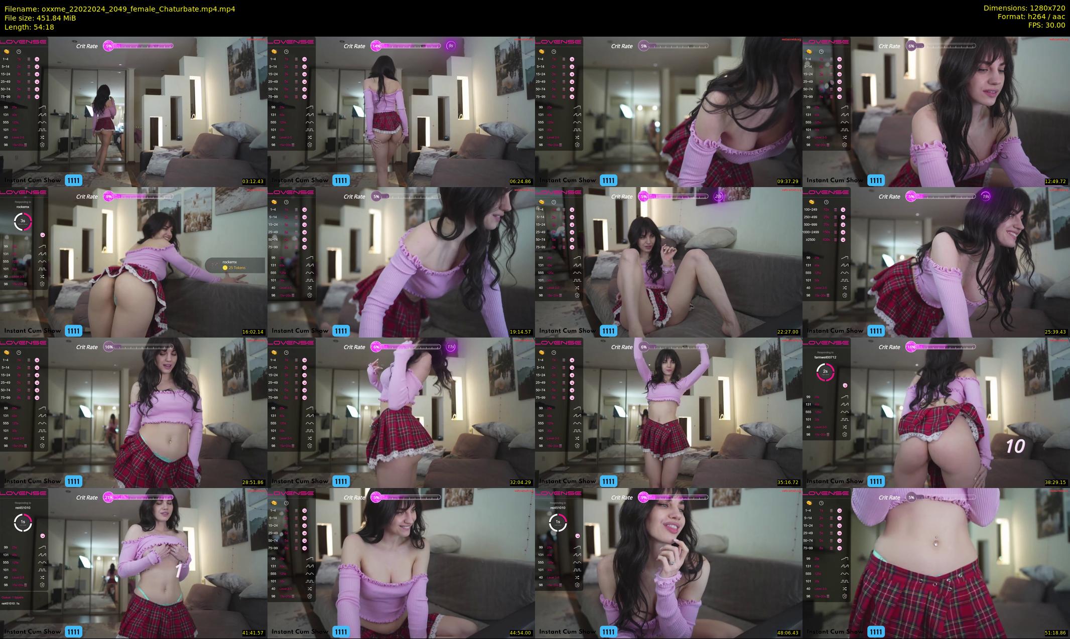 oxxme — 55 minute Chaturbate female cam show recording, 720p, Feb 22, 2024