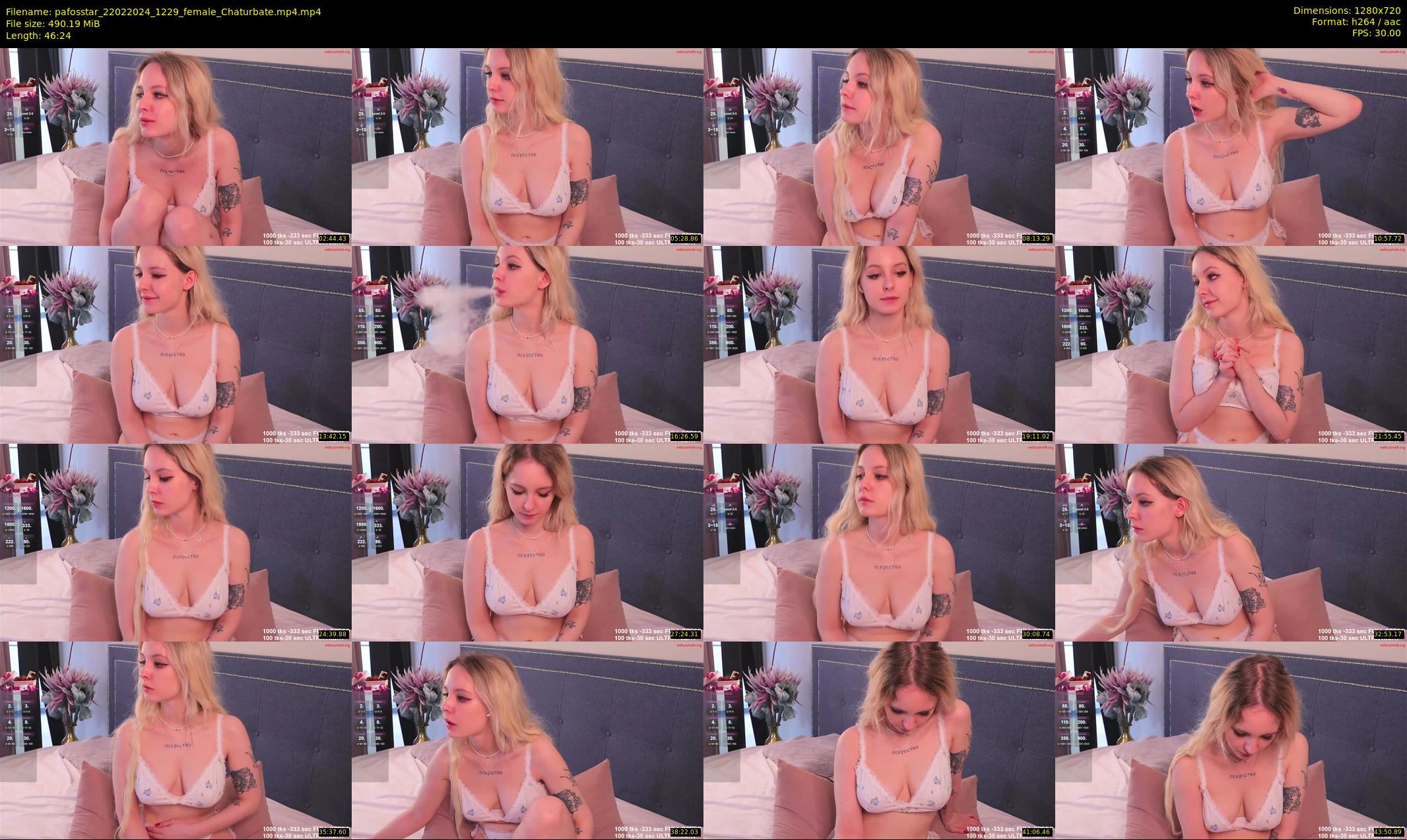 pafosstar — 47 minute Chaturbate female cam show recording, 720p, Feb 22, 2024