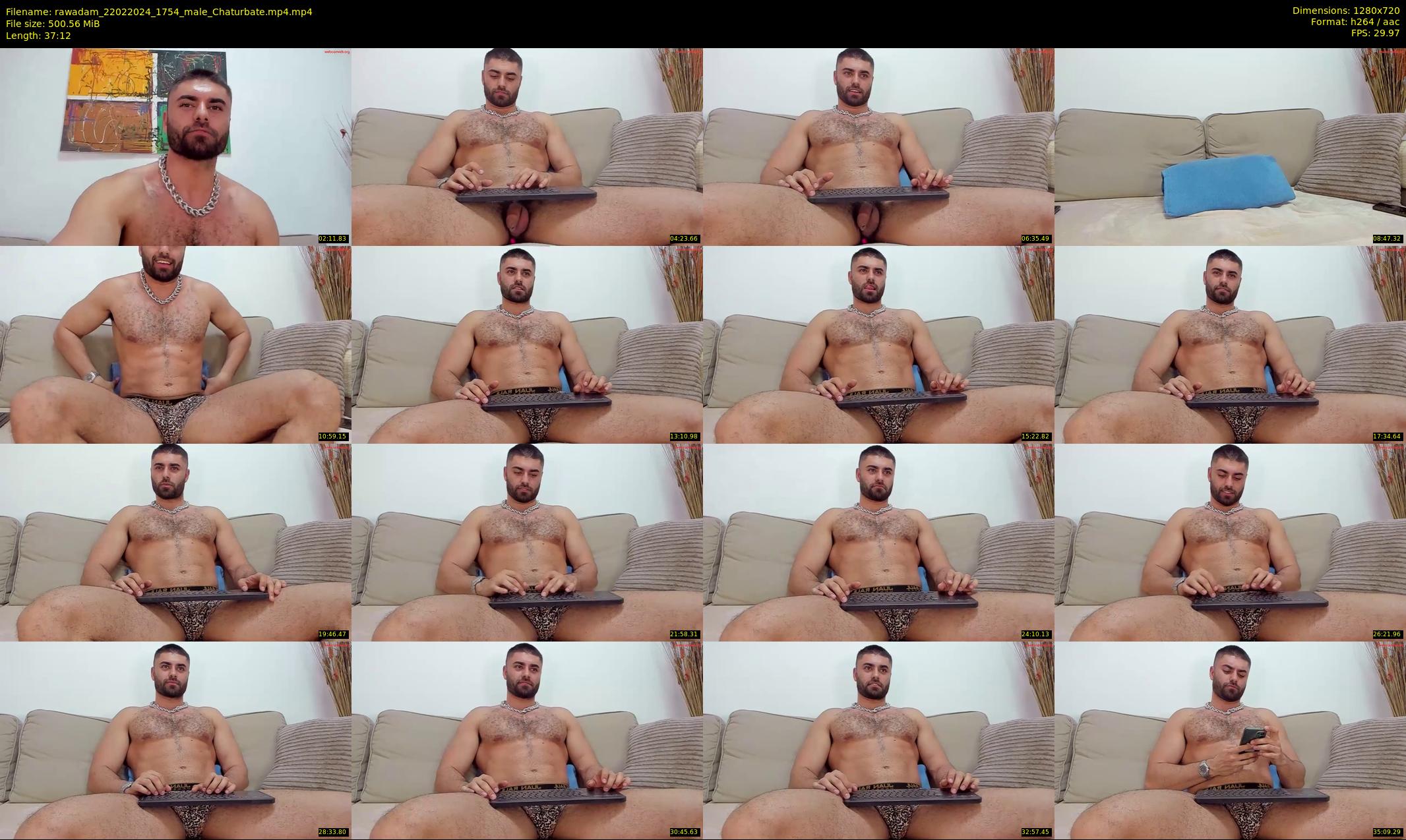 rawadam — 38 minute Chaturbate male cam show recording, 720p, Feb 22, 2024
