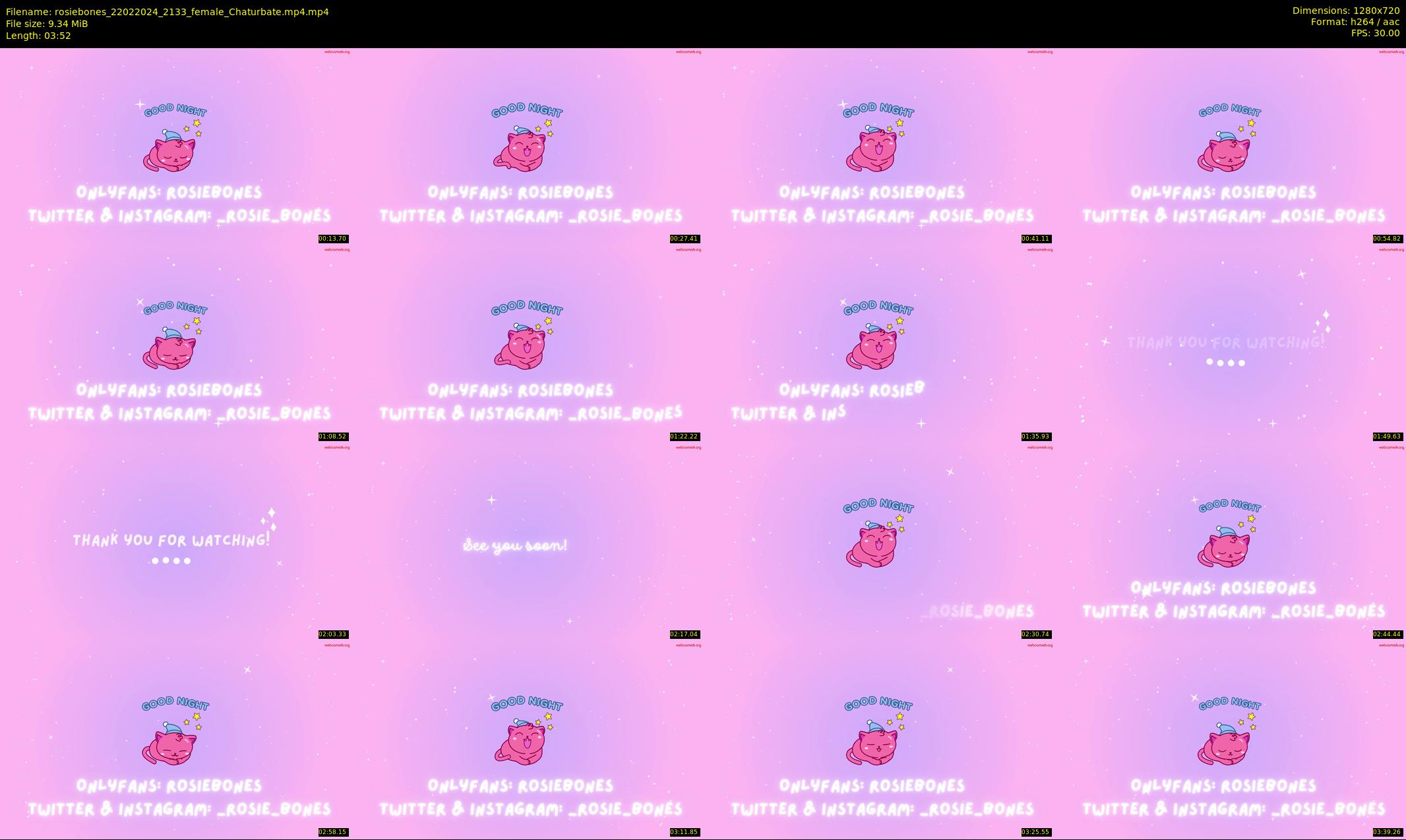 rosiebones — 4 minute Chaturbate female cam show recording, 720p, Feb 22, 2024