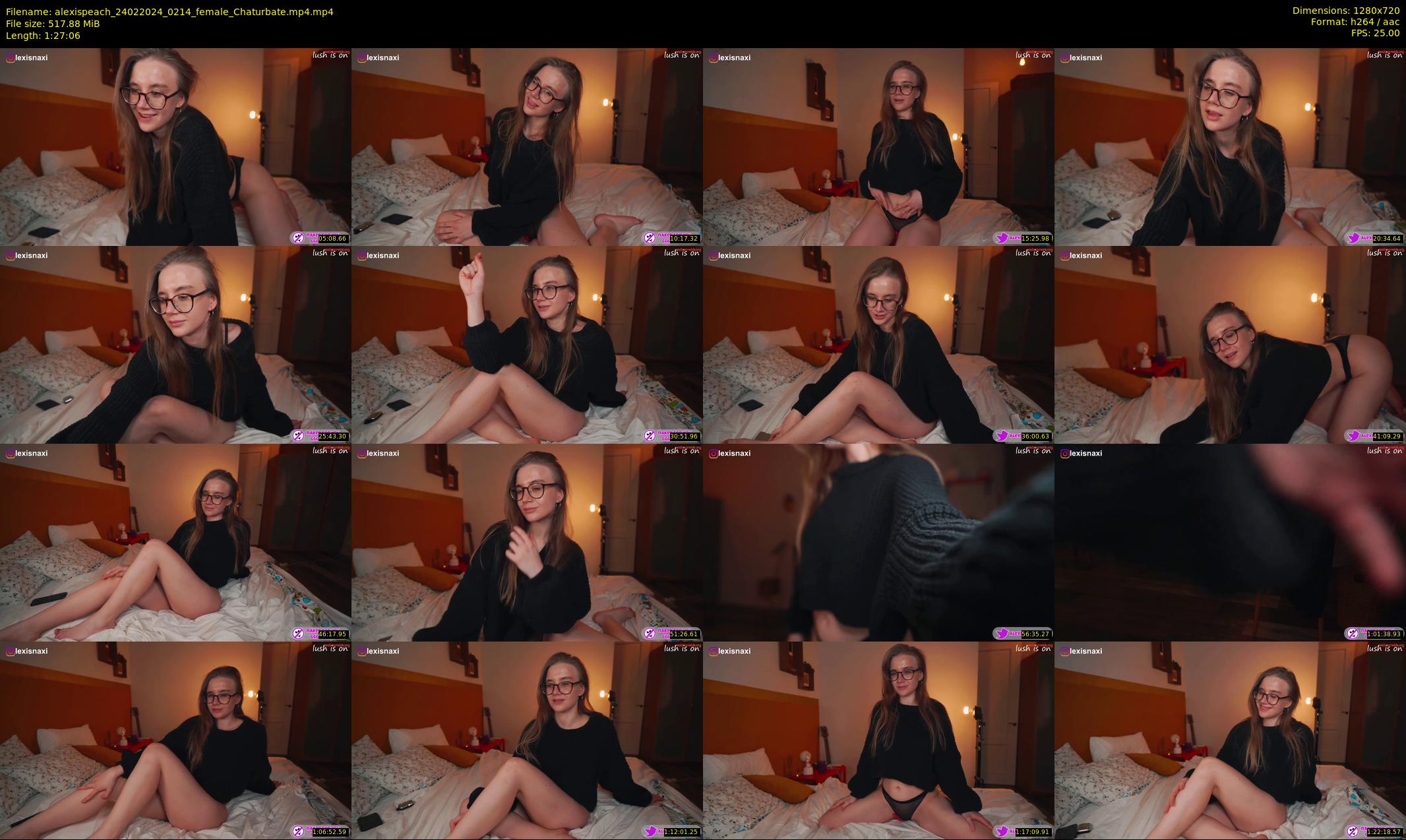 alexispeach — 88 minute Chaturbate female cam show recording, 720p, Feb 24, 2024