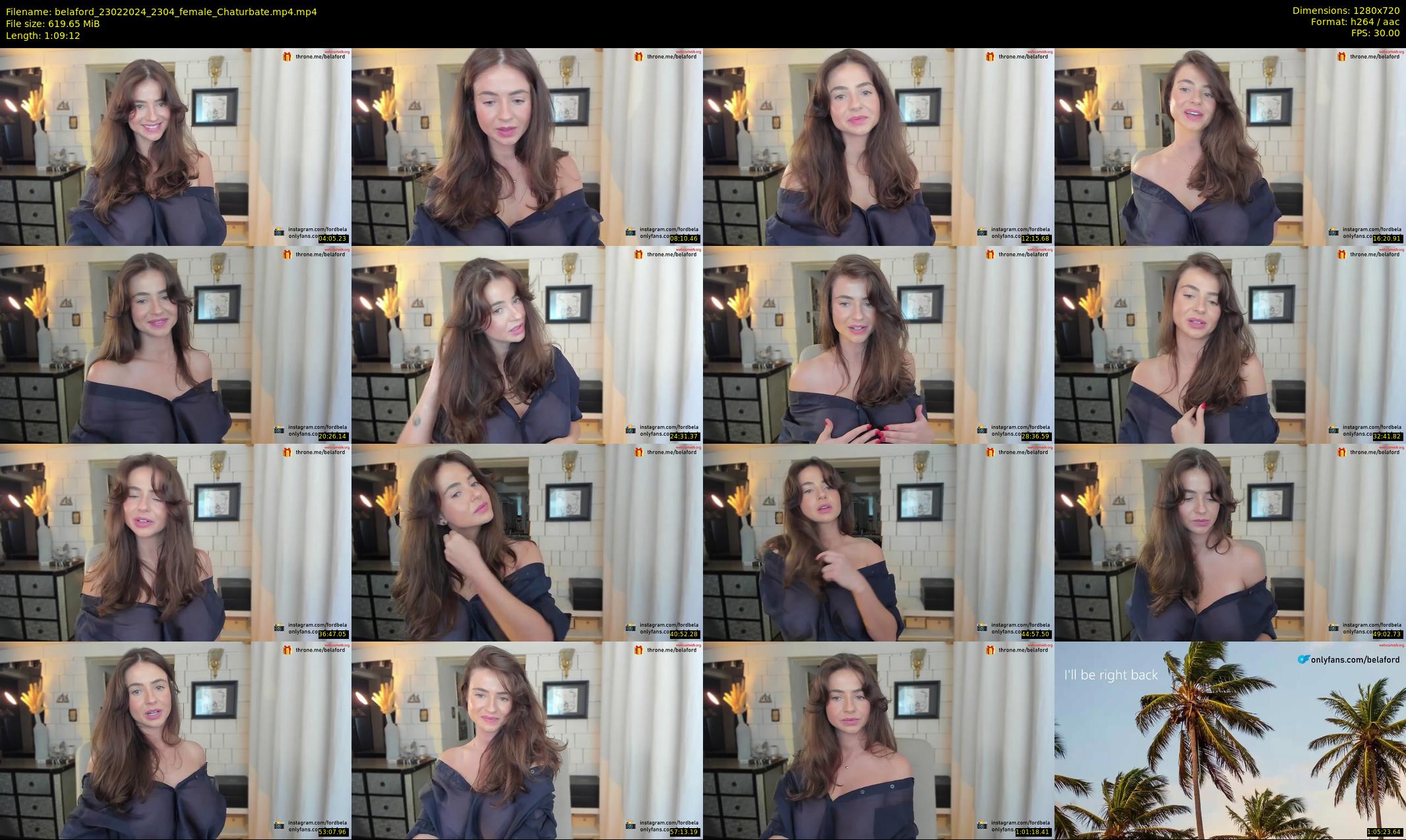 belaford — 70 minute Chaturbate female cam show recording, 720p, Feb 23, 2024