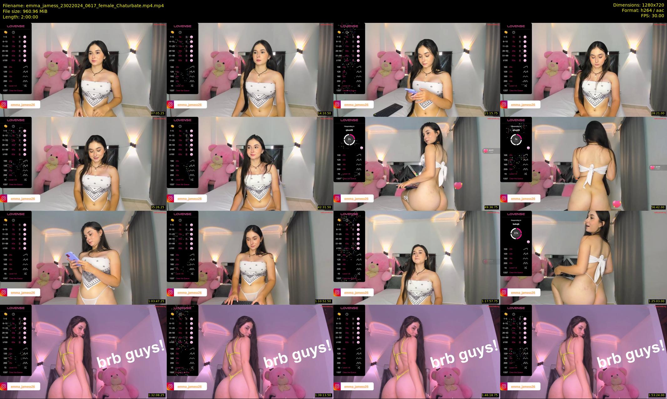 emma_jamess — 120 minute Chaturbate female cam show recording, 720p, Feb 23, 2024