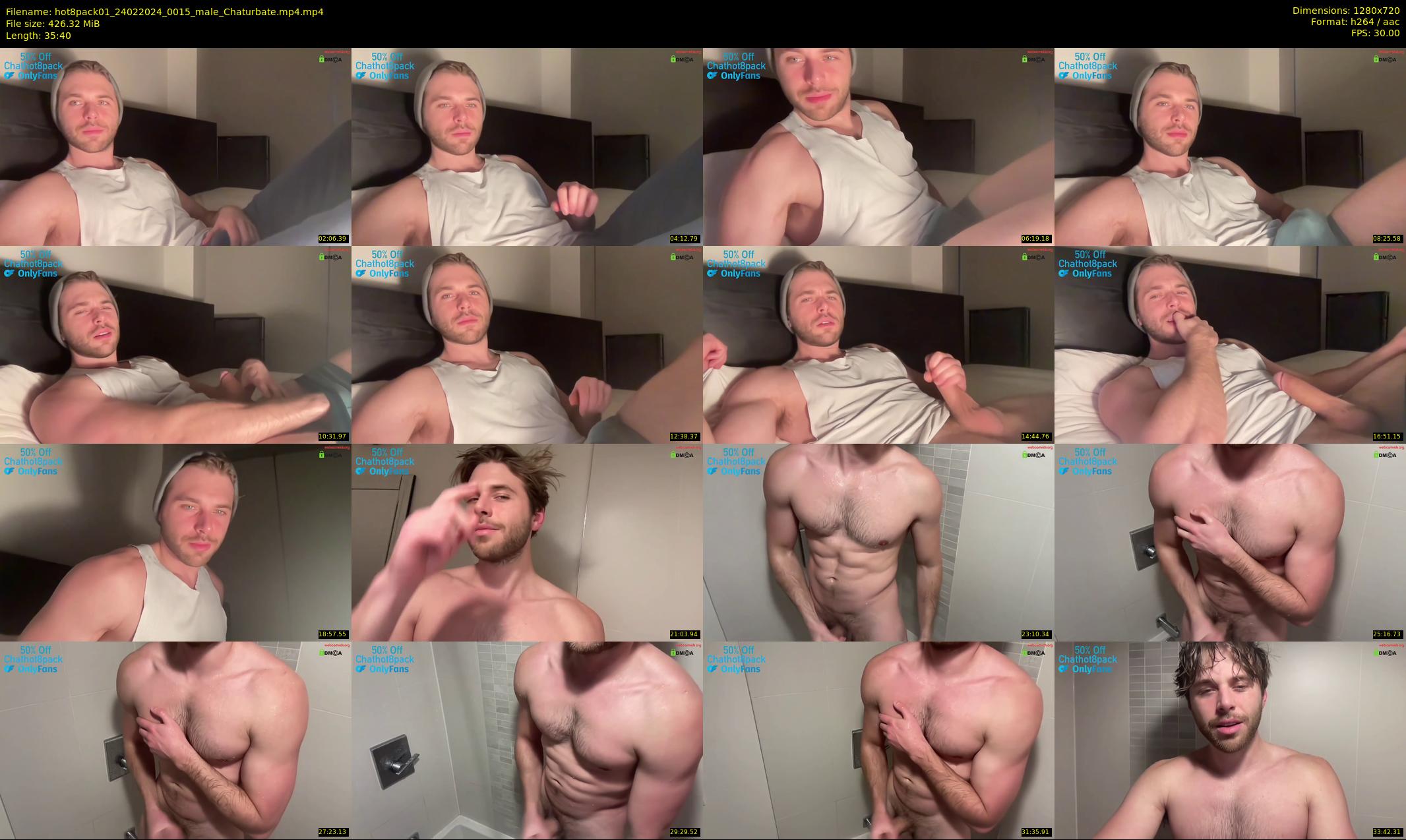 hot8pack01 — 36 minute Chaturbate male cam show recording, 720p, Feb 24, 2024