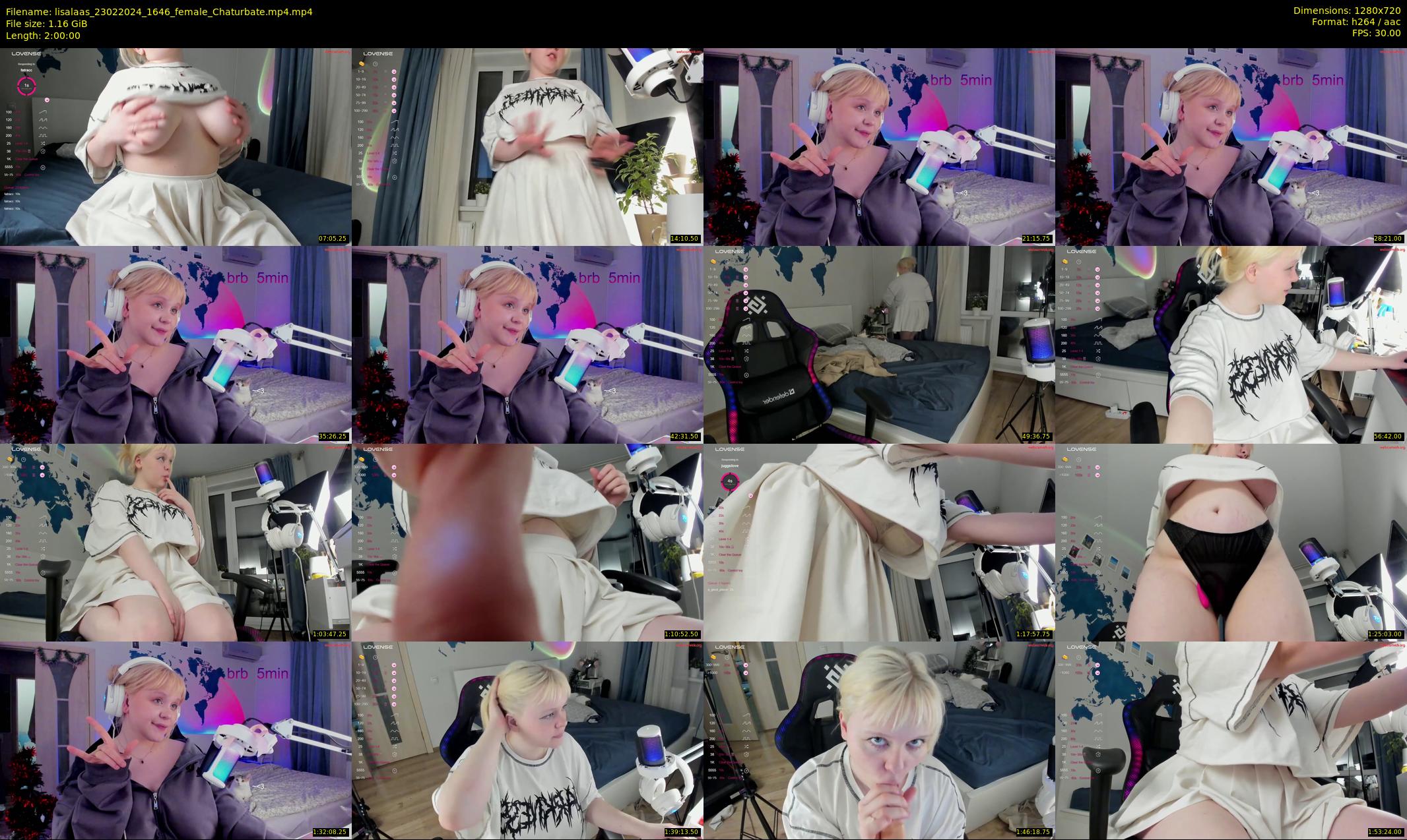 lisalaas — 120 minute Chaturbate female cam show recording, 720p, Feb 23, 2024