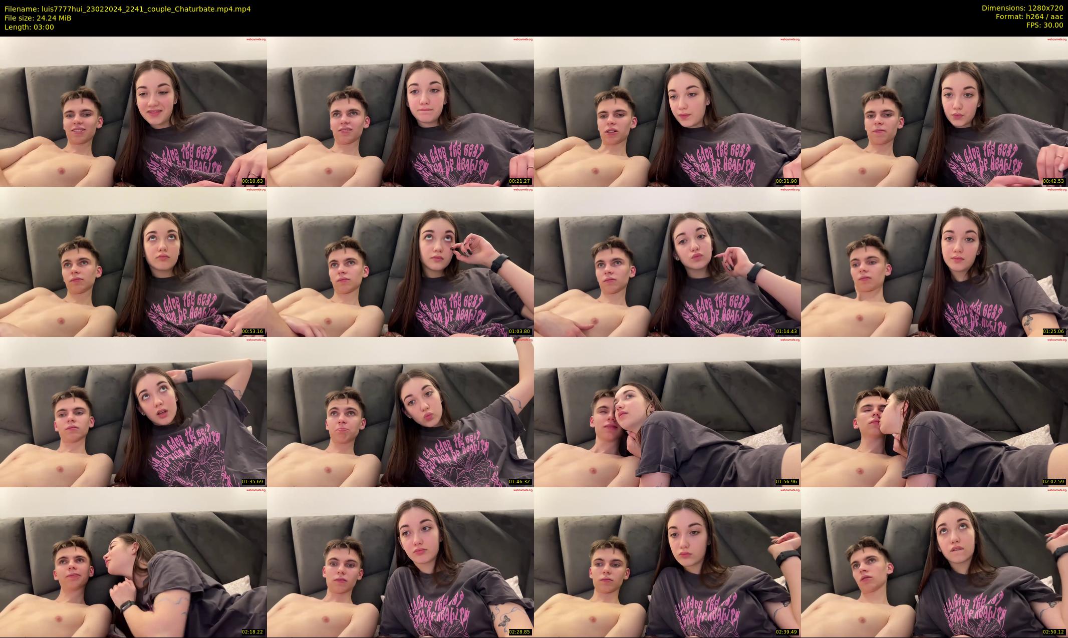 luis7777hui — 3 minute Chaturbate couple cam show recording, 720p, Feb 23, 2024