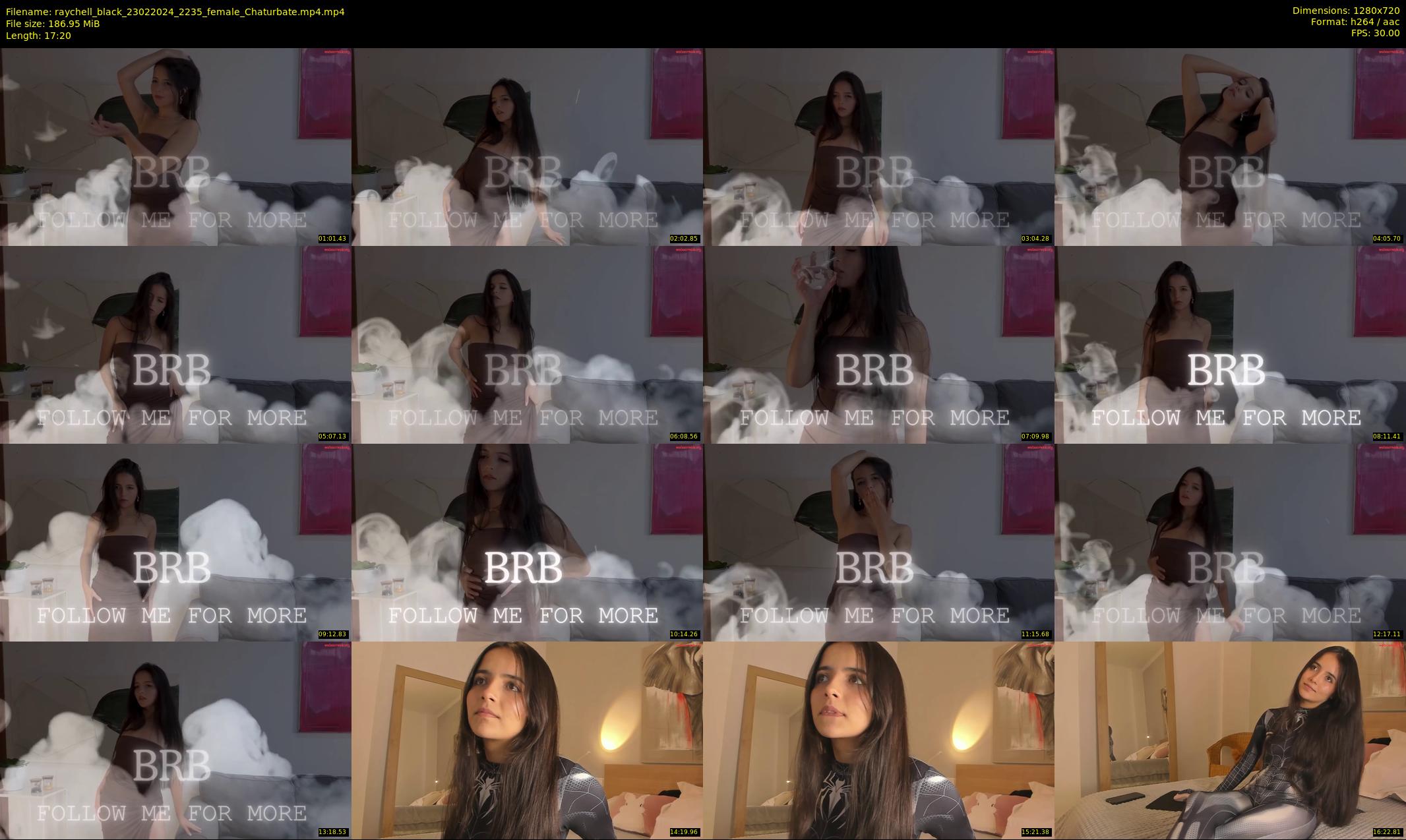raychell_black — 18 minute Chaturbate female cam show recording, 720p, Feb 23, 2024