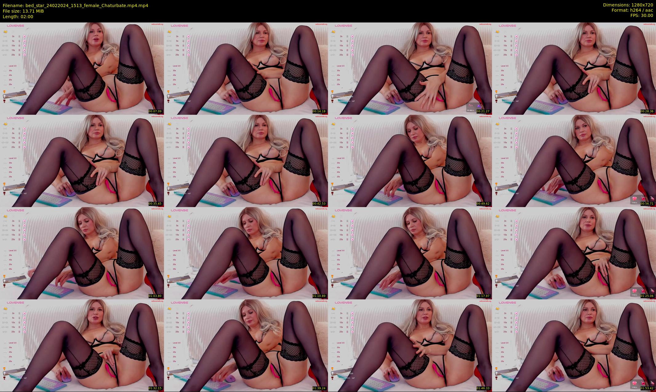 bed_star — 2 minute Chaturbate female cam show recording, 720p, Feb 24, 2024