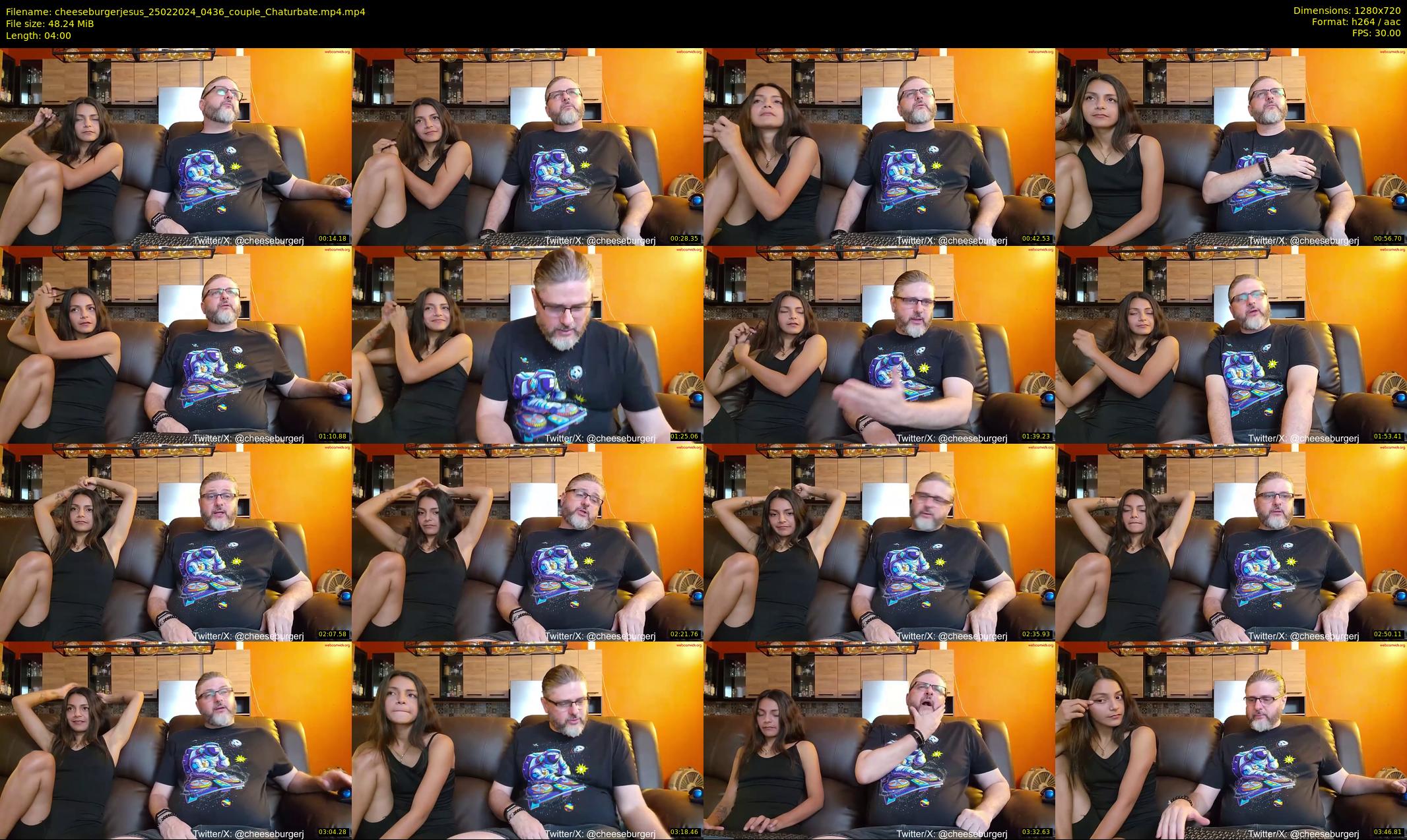 cheeseburgerjesus — 4 minute Chaturbate couple cam show recording, 720p, Feb 25, 2024