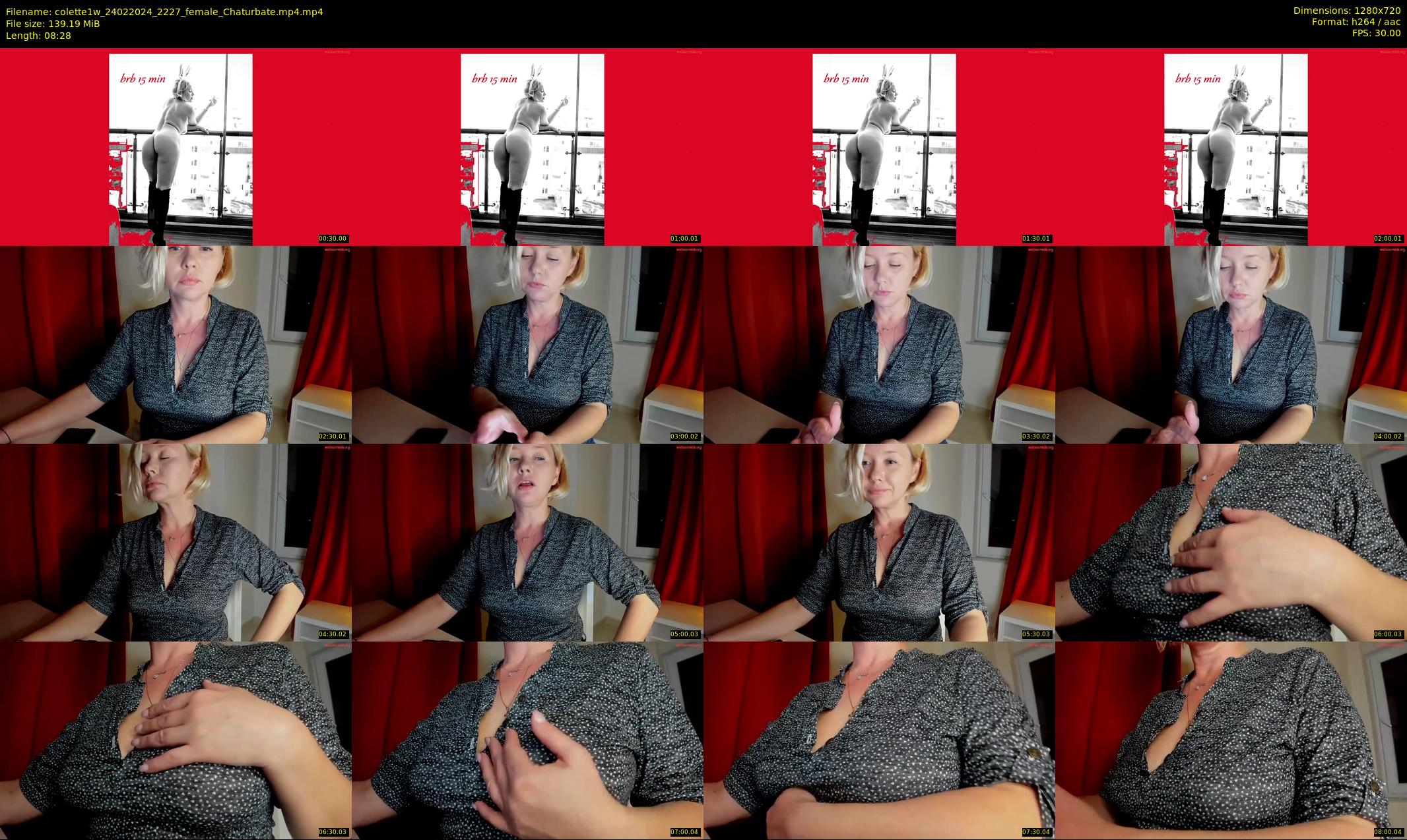 colette1w — 9 minute Chaturbate female cam show recording, 720p, Feb 24, 2024