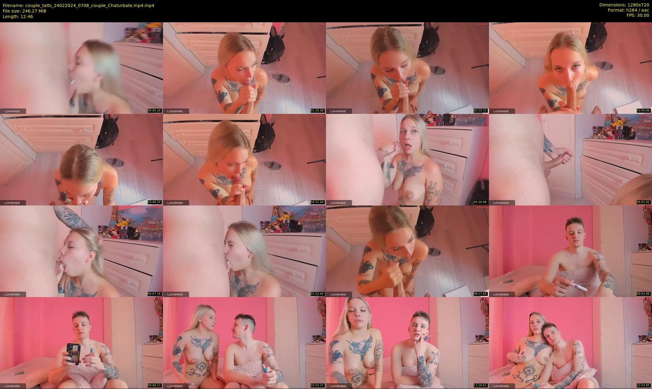couple_tatts — 13 minute Chaturbate couple cam show recording, 720p, Feb 24, 2024
