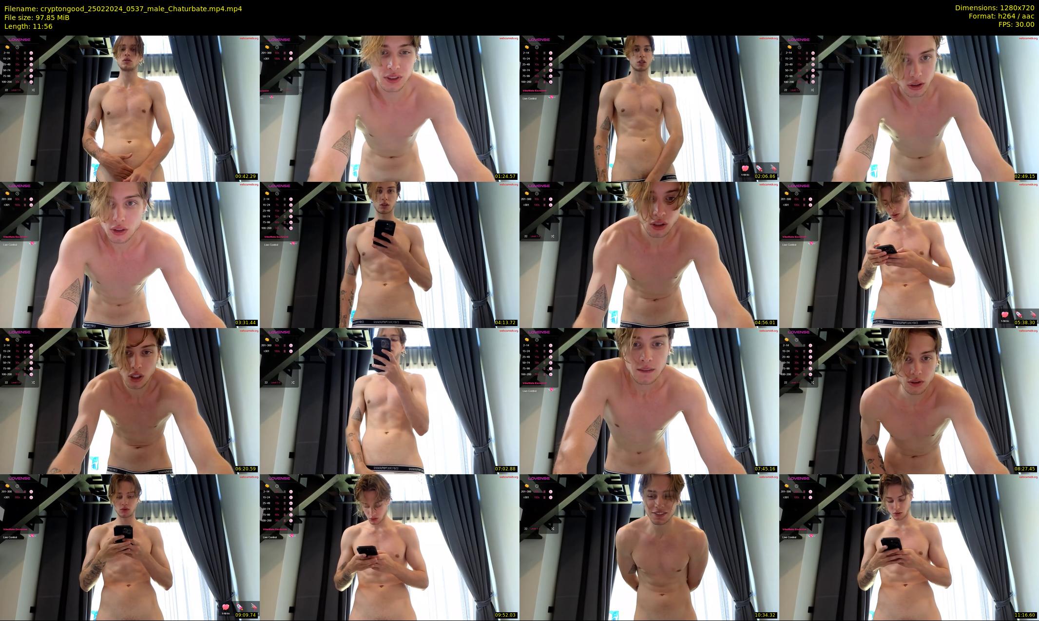 cryptongood — 12 minute Chaturbate male cam show recording, 720p, Feb 25, 2024