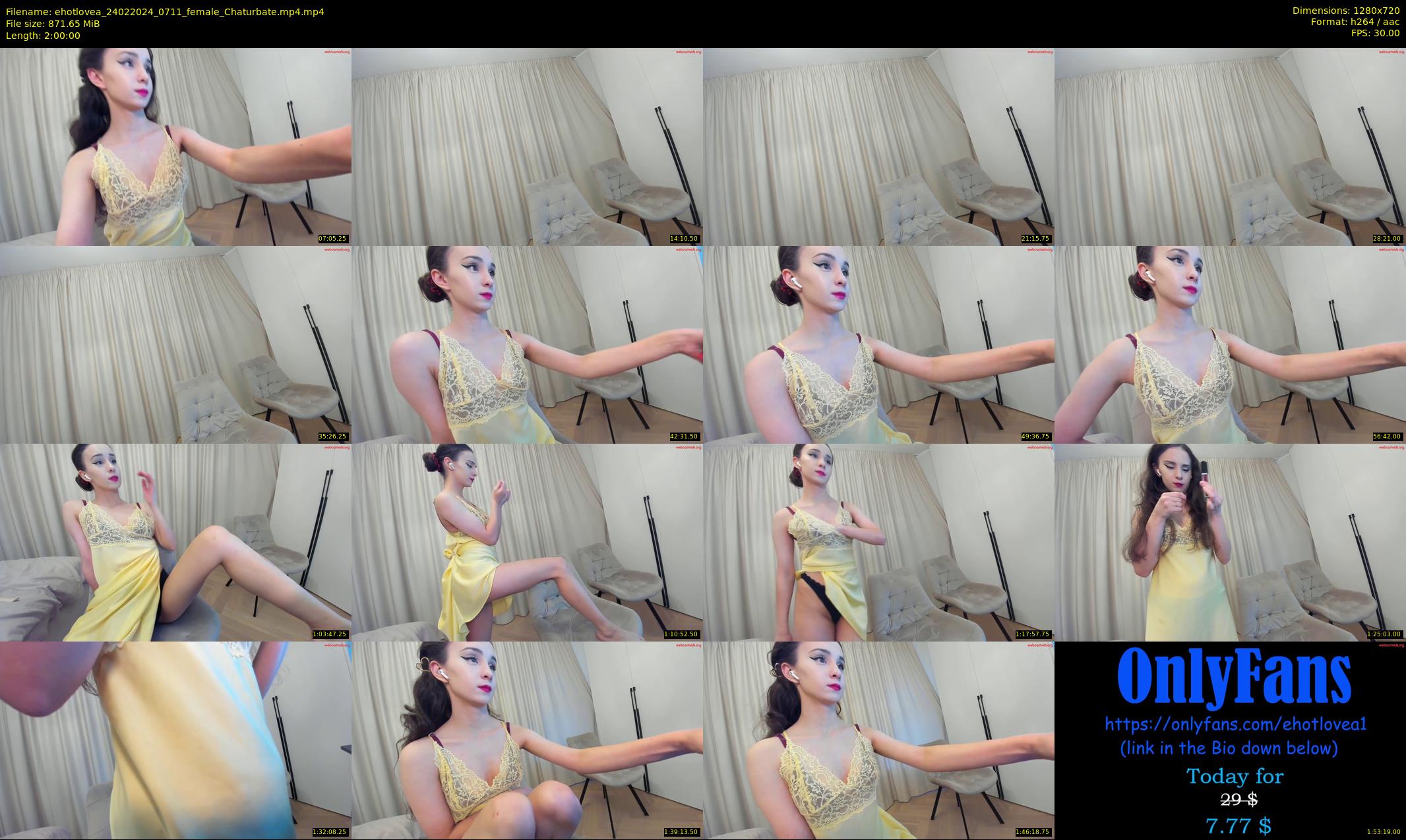 ehotlovea — 120 minute Chaturbate female cam show recording, 720p, Feb 24, 2024
