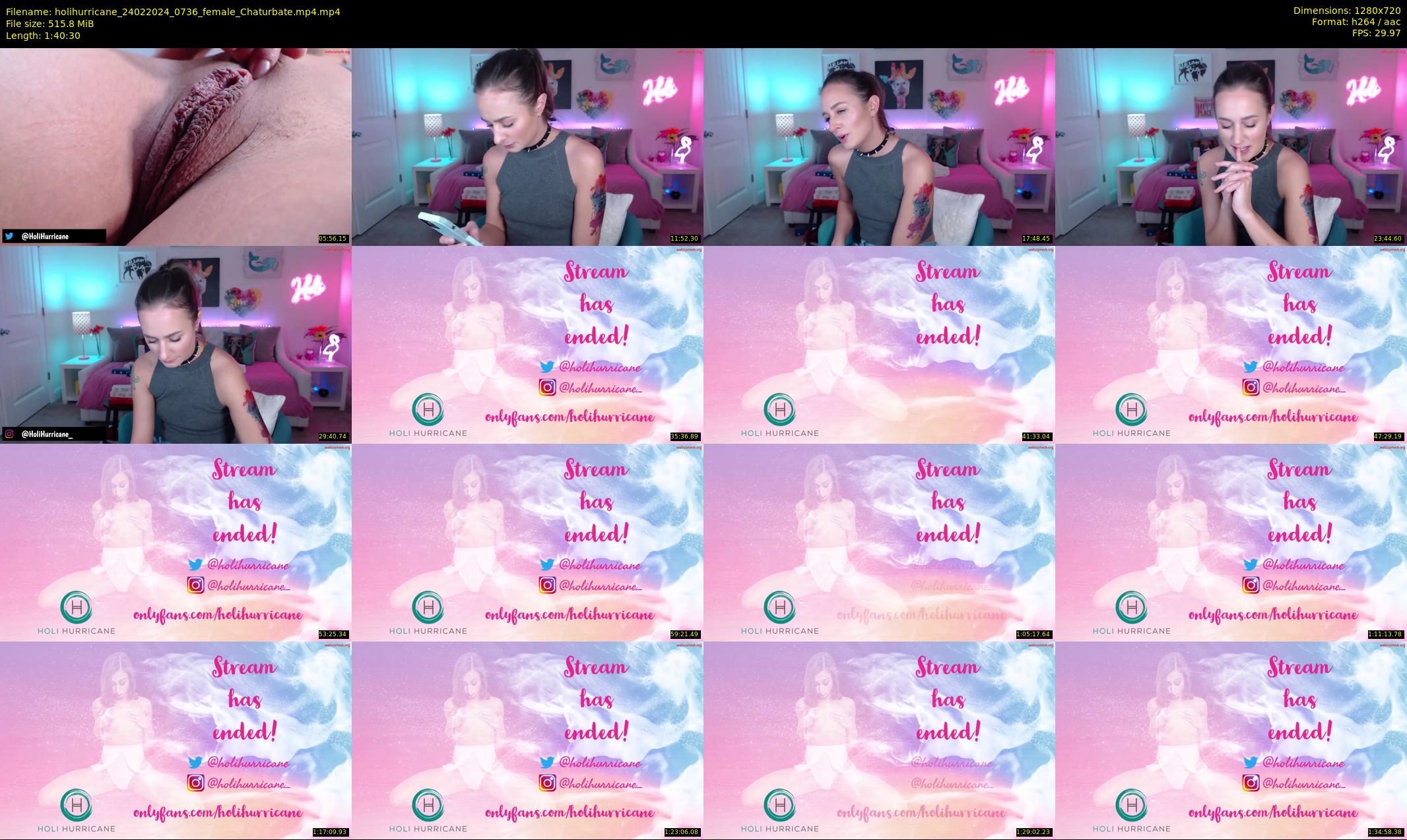 holihurricane — 101 minute Chaturbate female cam show recording, 720p, Feb 24, 2024