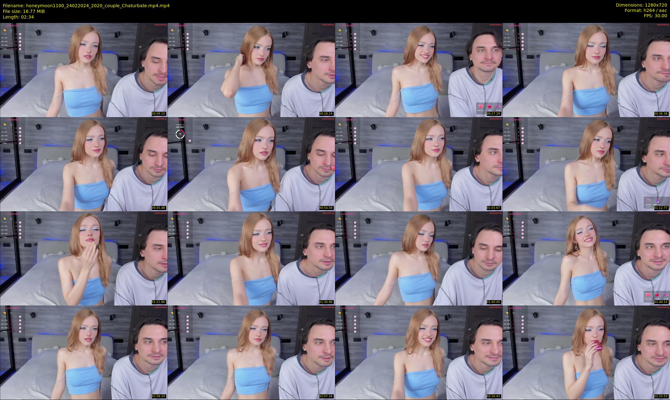honeymoon1100 — 3 minute Chaturbate couple cam show recording, 720p, Feb 24, 2024