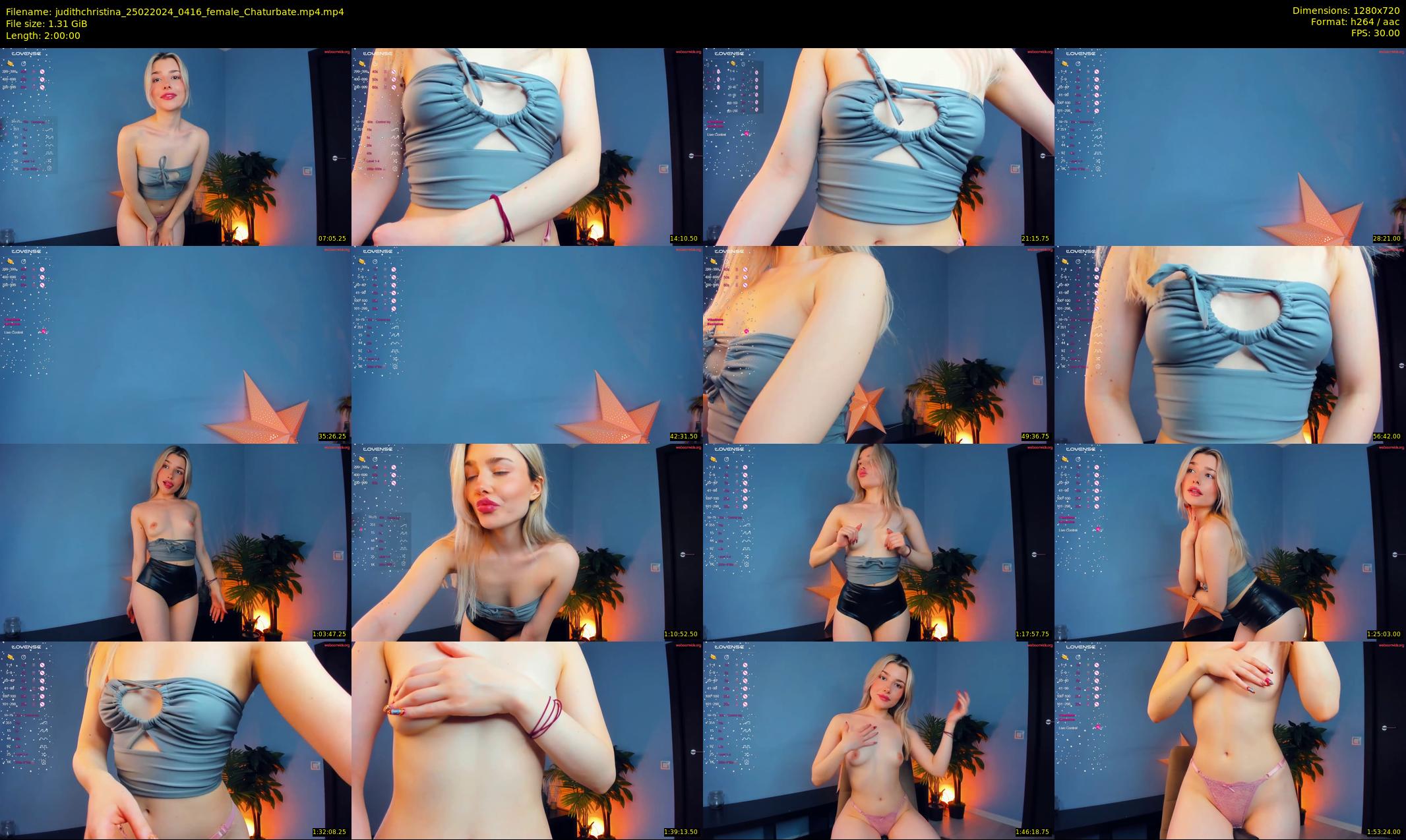 judithchristina — 120 minute Chaturbate female cam show recording, 720p, Feb 25, 2024