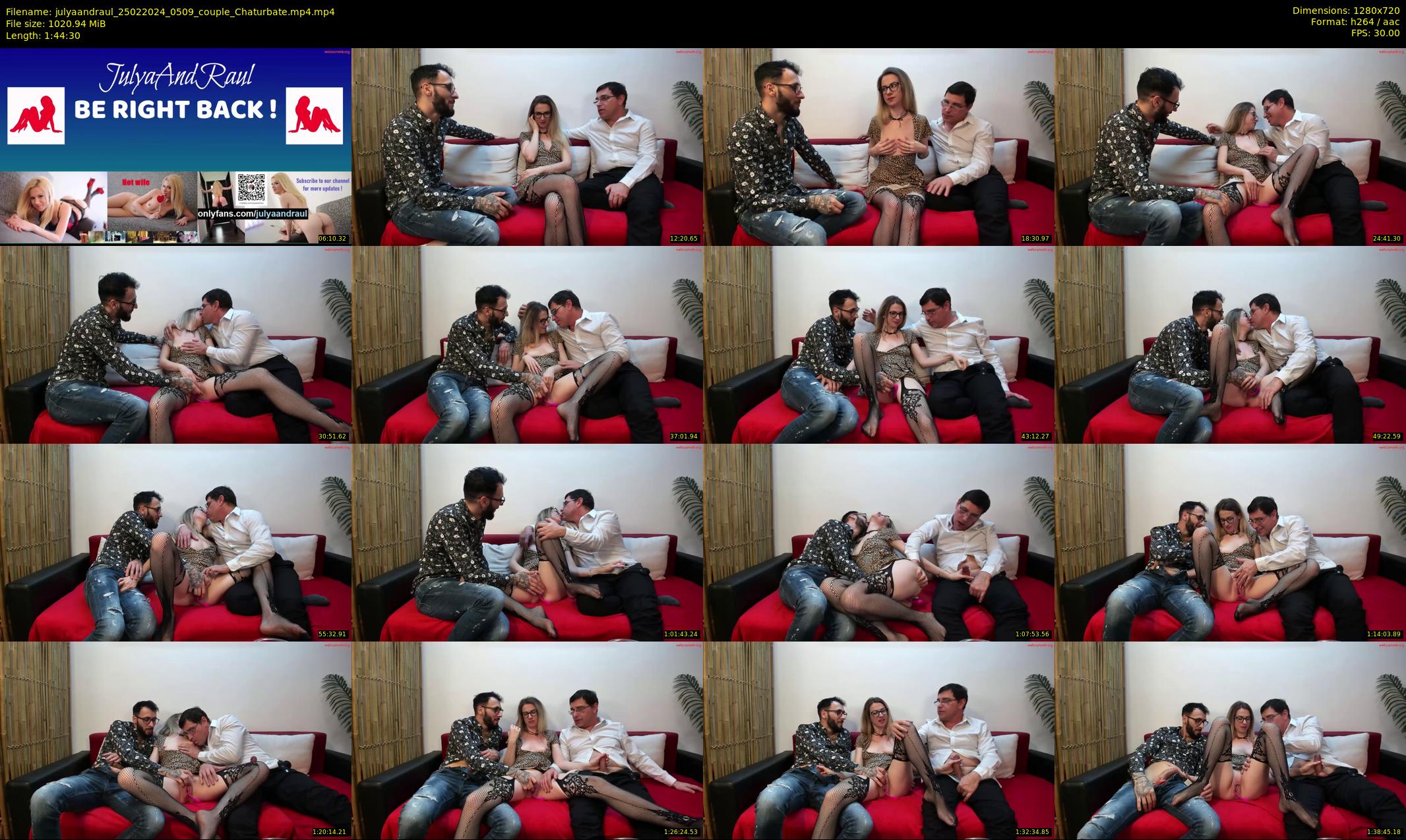 julyaandraul — 105 minute Chaturbate couple cam show recording, 720p, Feb 25, 2024