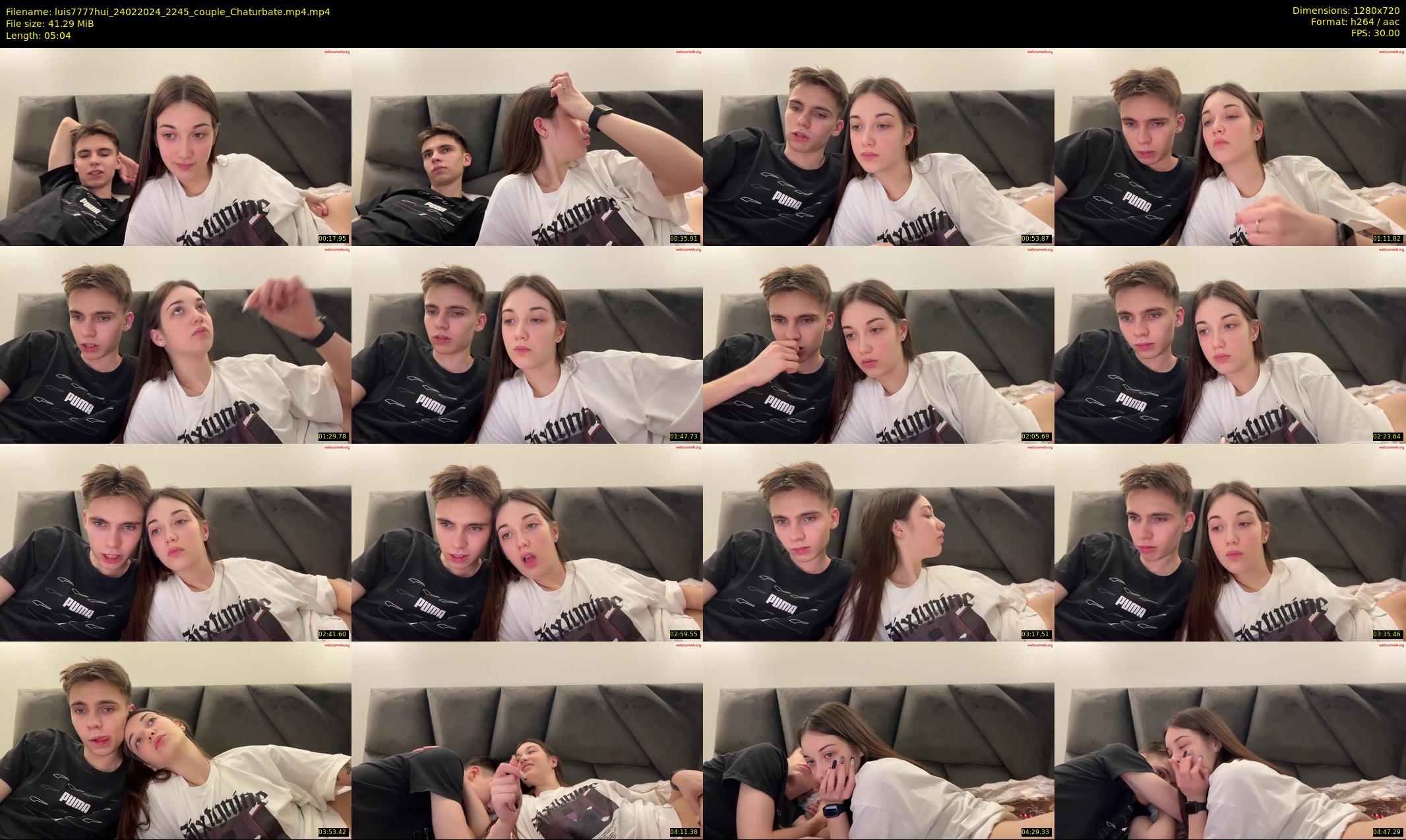 luis7777hui — 6 minute Chaturbate couple cam show recording, 720p, Feb 24, 2024