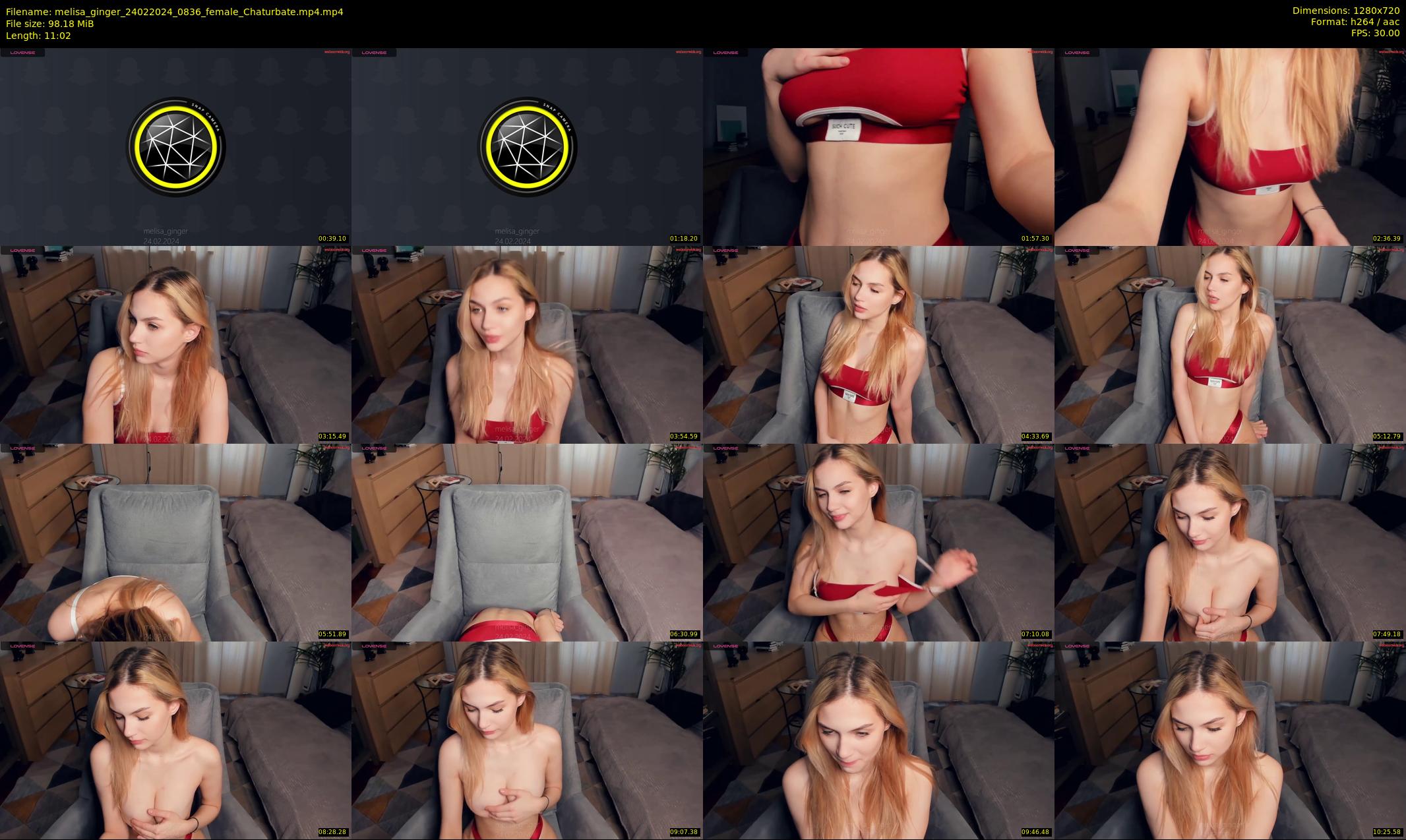 melisa_ginger — 12 minute Chaturbate female cam show recording, 720p, Feb 24, 2024