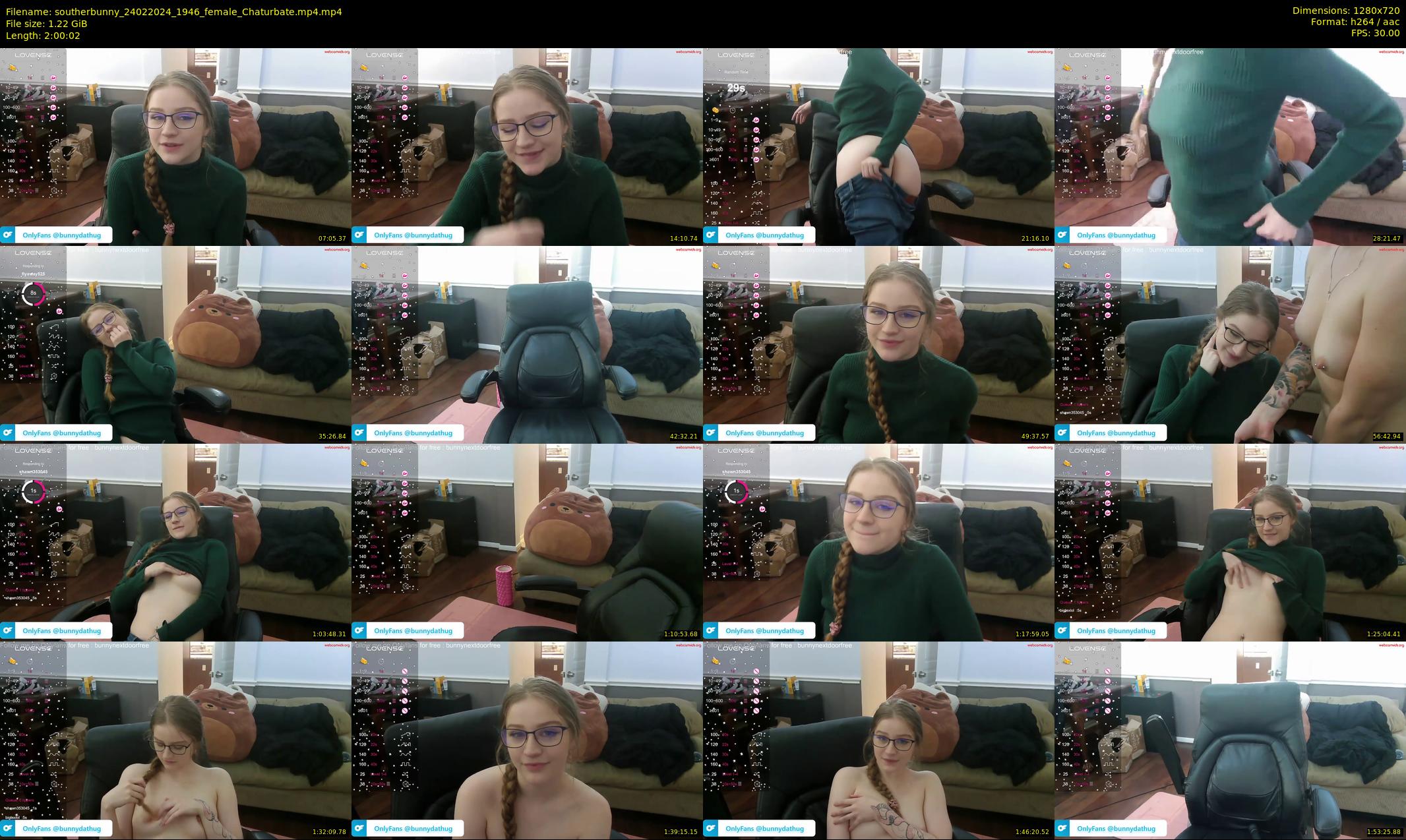 southerbunny — 121 minute Chaturbate female cam show recording, 720p, Feb 24, 2024