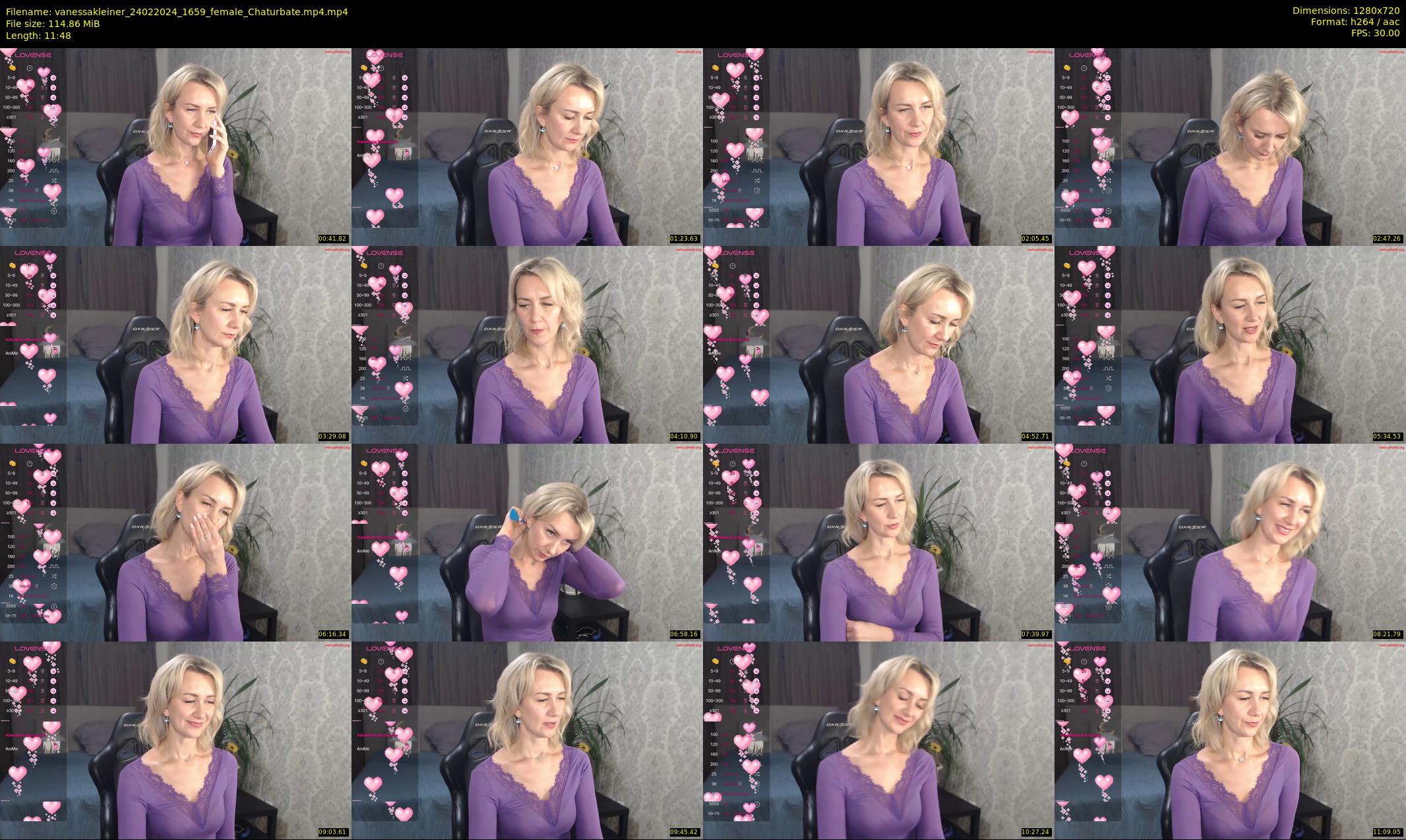 vanessakleiner — 12 minute Chaturbate female cam show recording, 720p, Feb 24, 2024