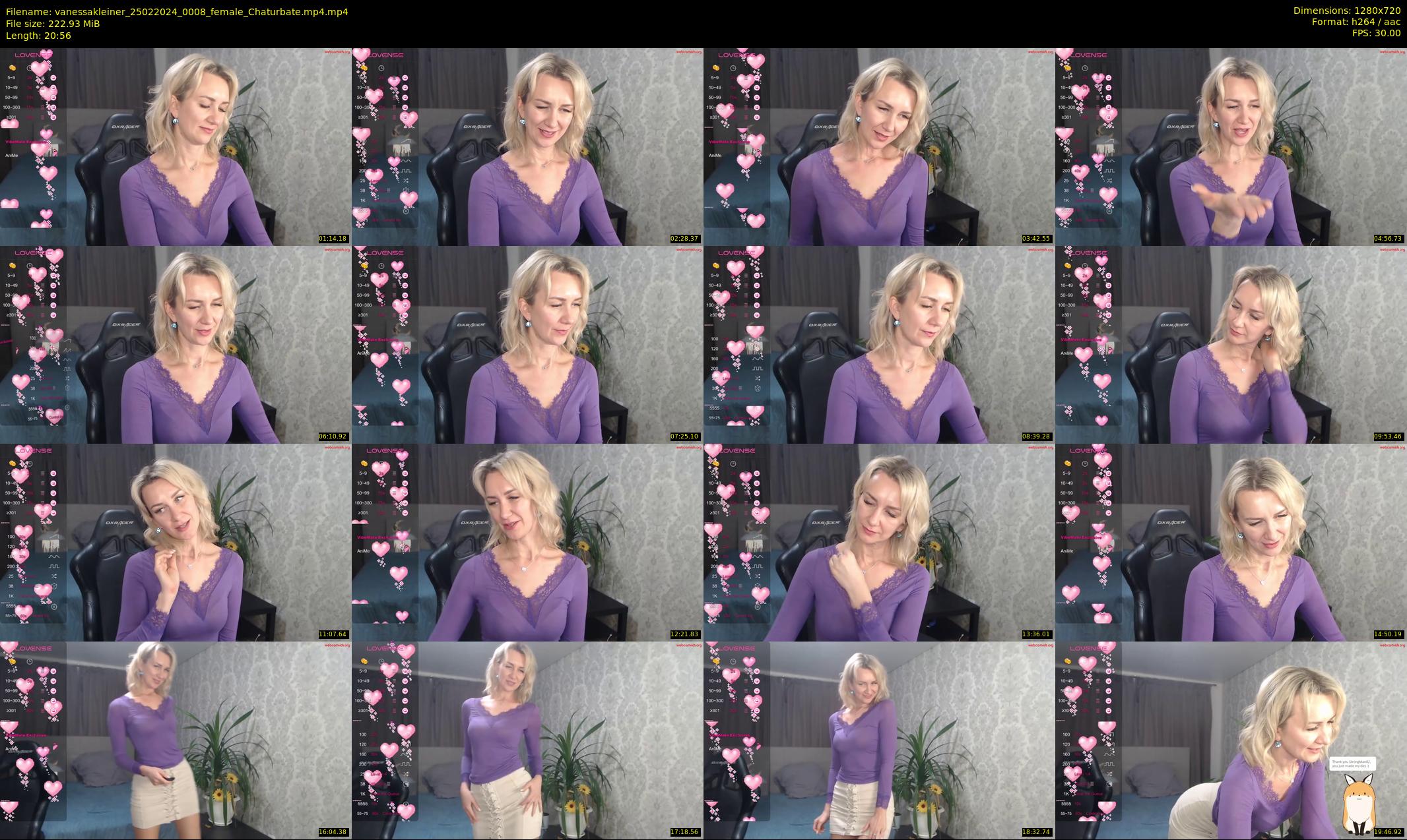 vanessakleiner — 21 minute Chaturbate female cam show recording, 720p, Feb 25, 2024