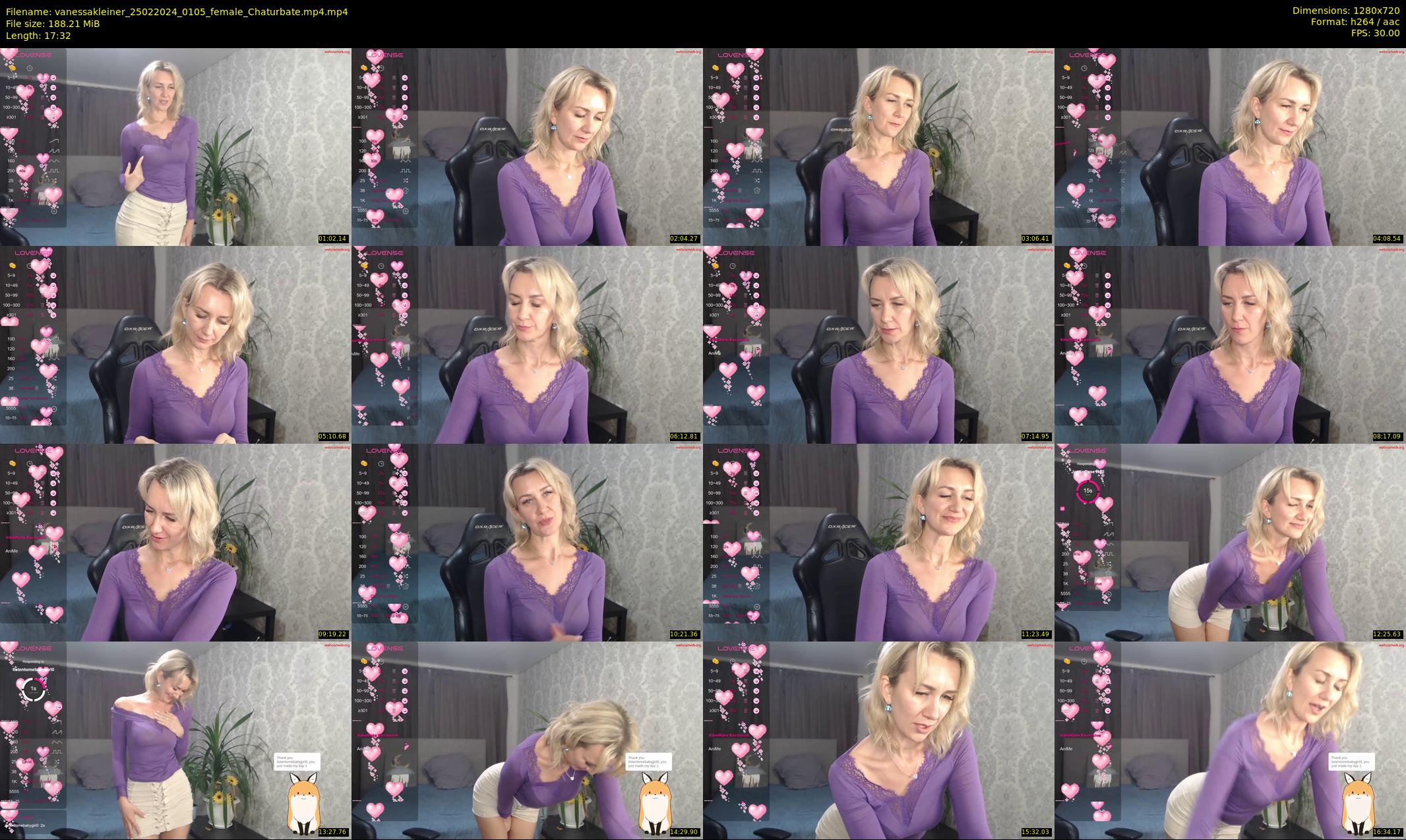vanessakleiner — 18 minute Chaturbate female cam show recording, 720p, Feb 25, 2024