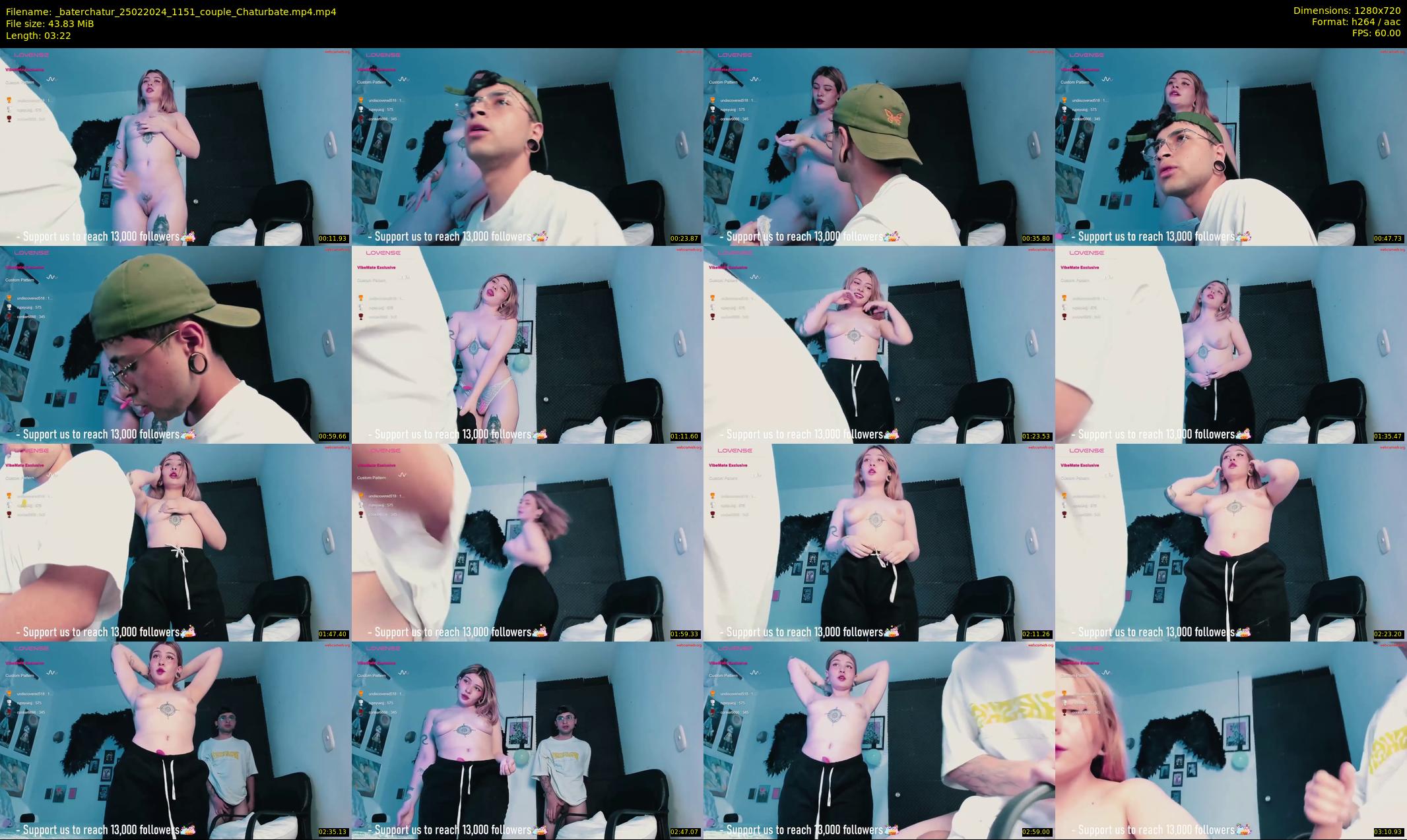 _baterchatur — 4 minute Chaturbate couple cam show recording, 720p, Feb 25, 2024