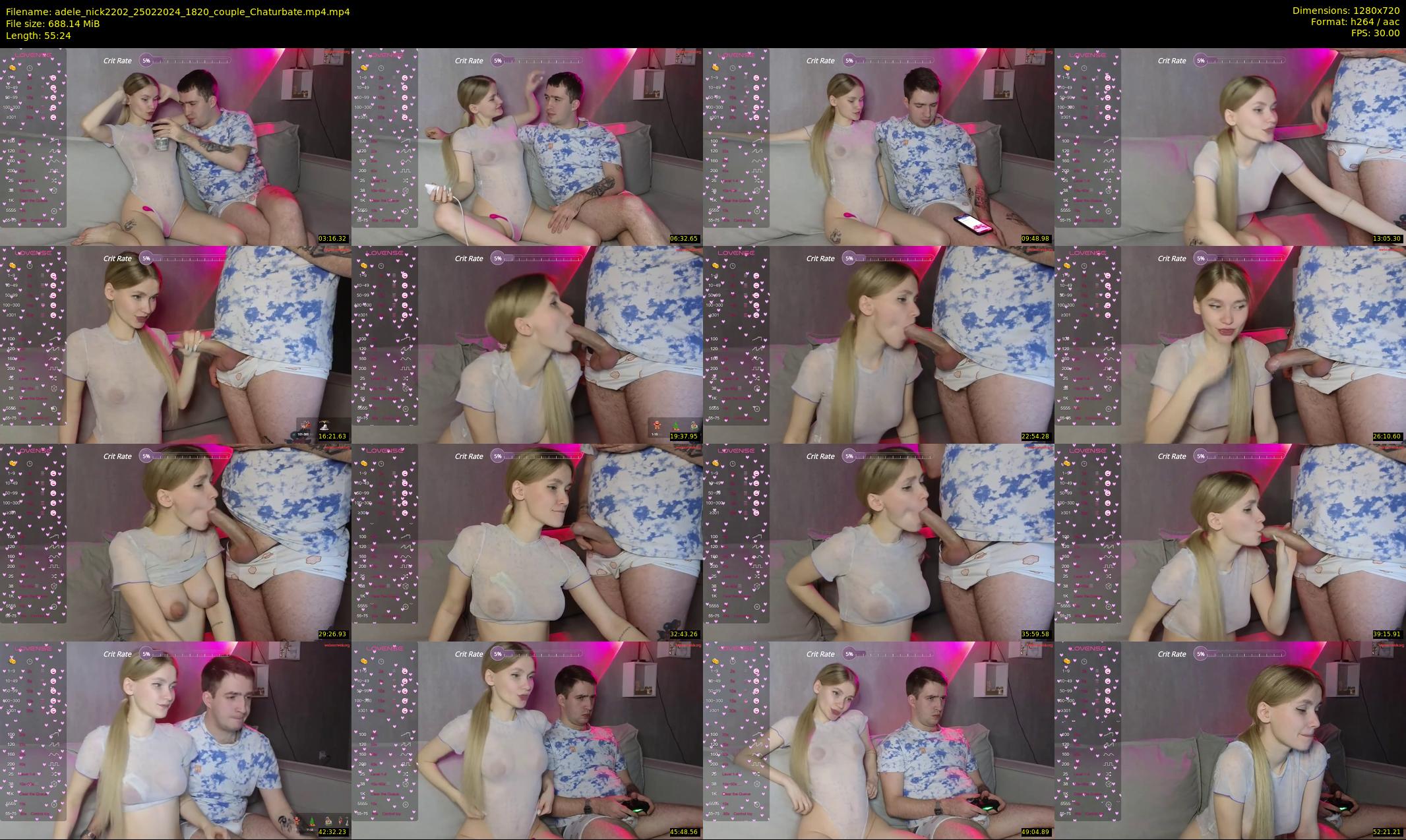 adele_nick2202 — 56 minute Chaturbate couple cam show recording, 720p, Feb 25, 2024
