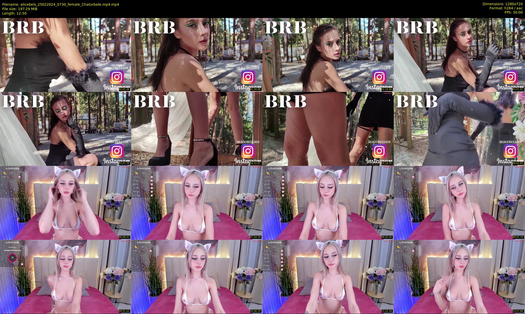 alicebels — 13 minute Chaturbate female cam show recording, 720p, Feb 25, 2024