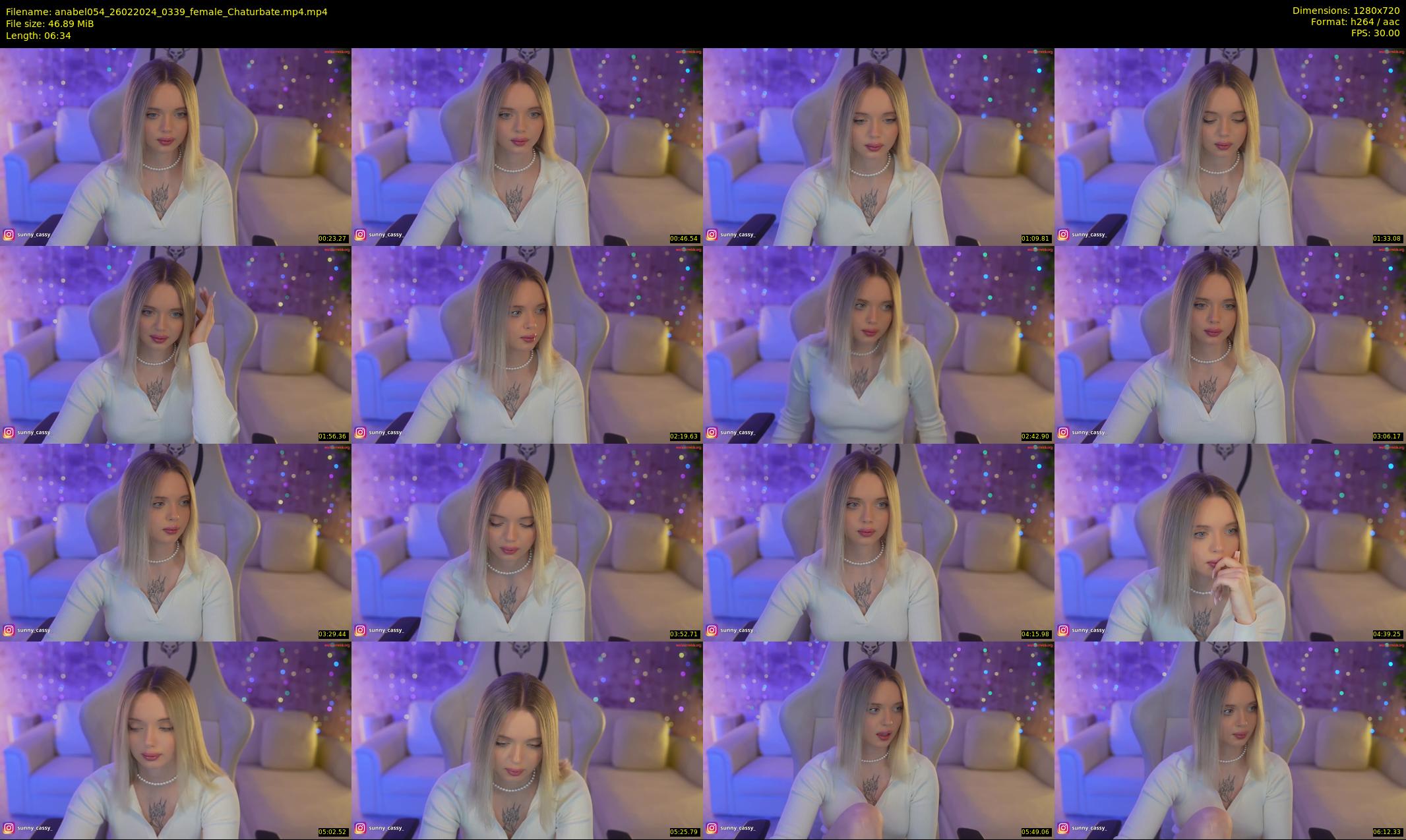 anabel054 — 7 minute Chaturbate female cam show recording, 720p, Feb 26, 2024