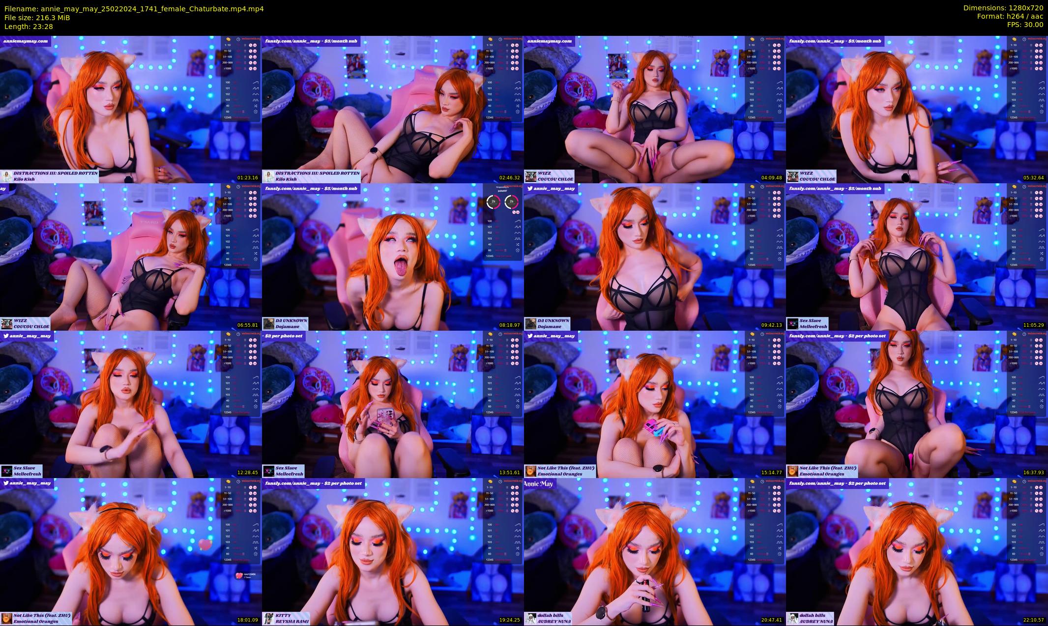 annie_may_may — 24 minute Chaturbate female cam show recording, 720p, Feb 25, 2024