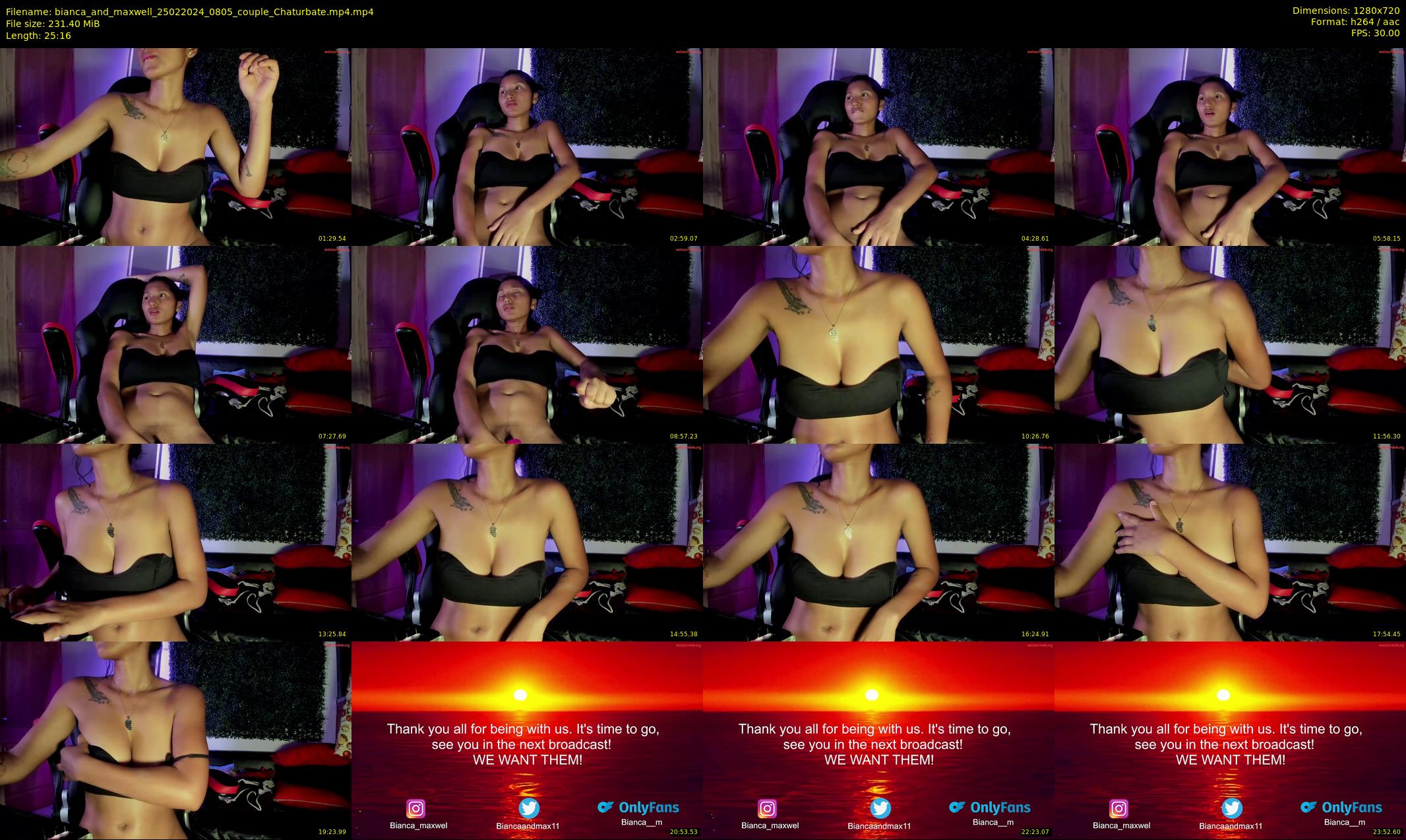 bianca_and_maxwell — 26 minute Chaturbate couple cam show recording, 720p, Feb 25, 2024