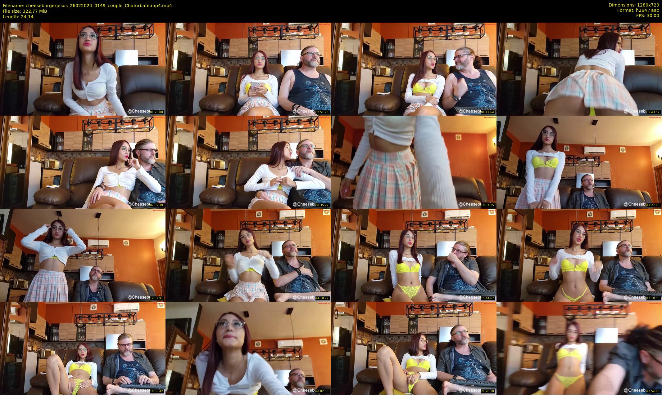 cheeseburgerjesus — 25 minute Chaturbate couple cam show recording, 720p, Feb 26, 2024