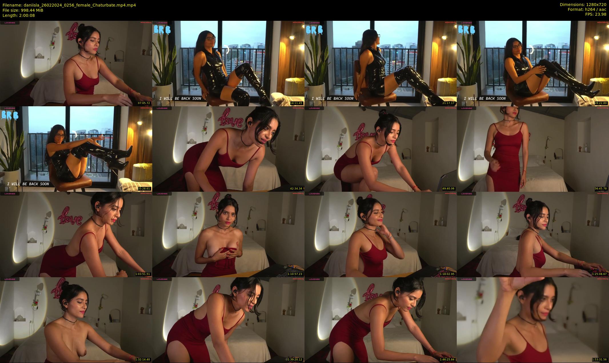 daniisla — 121 minute Chaturbate female cam show recording, 720p, Feb 26, 2024