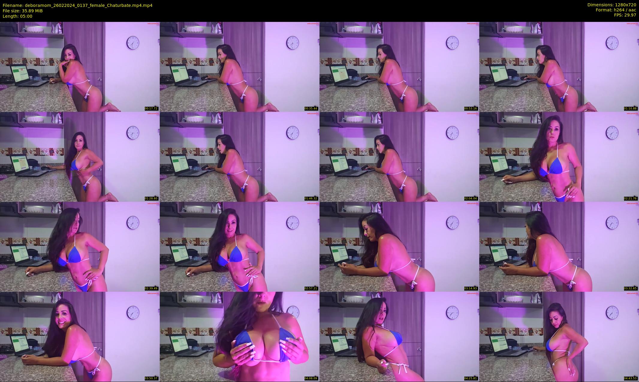 deboramom — 5 minute Chaturbate female cam show recording, 720p, Feb 26, 2024