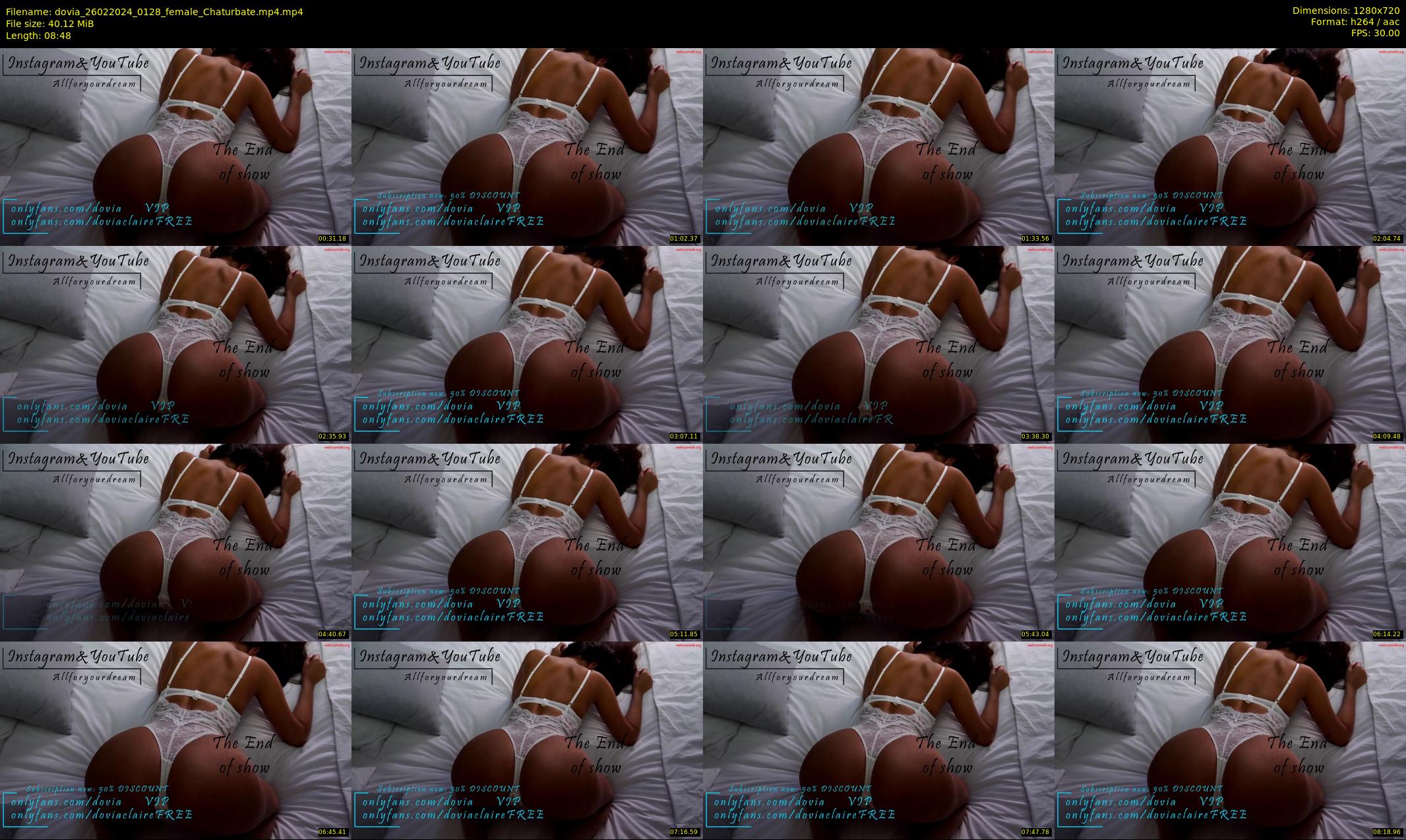 dovia — 9 minute Chaturbate female cam show recording, 720p, Feb 26, 2024