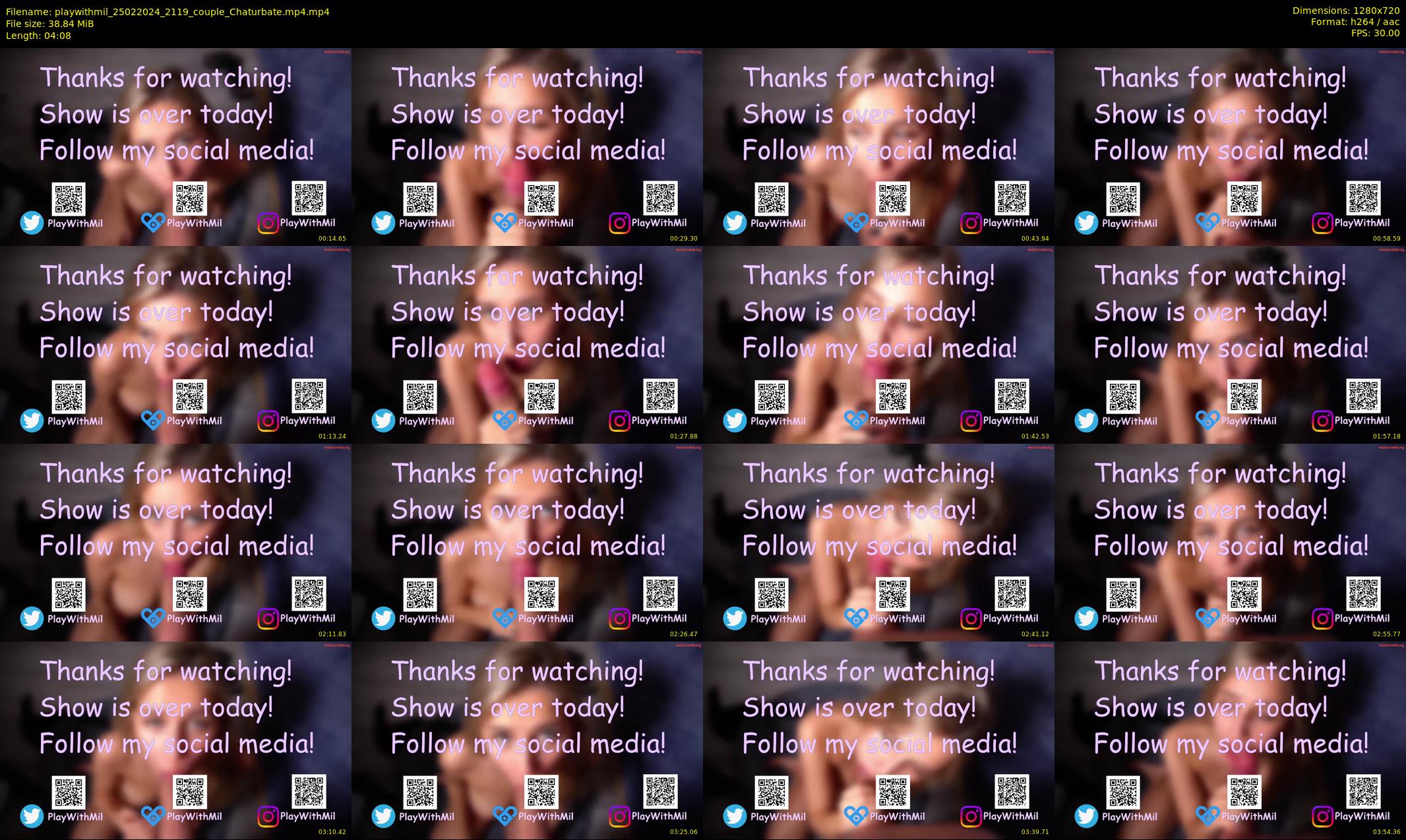 playwithmil — 5 minute Chaturbate couple cam show recording, 720p, Feb 25, 2024