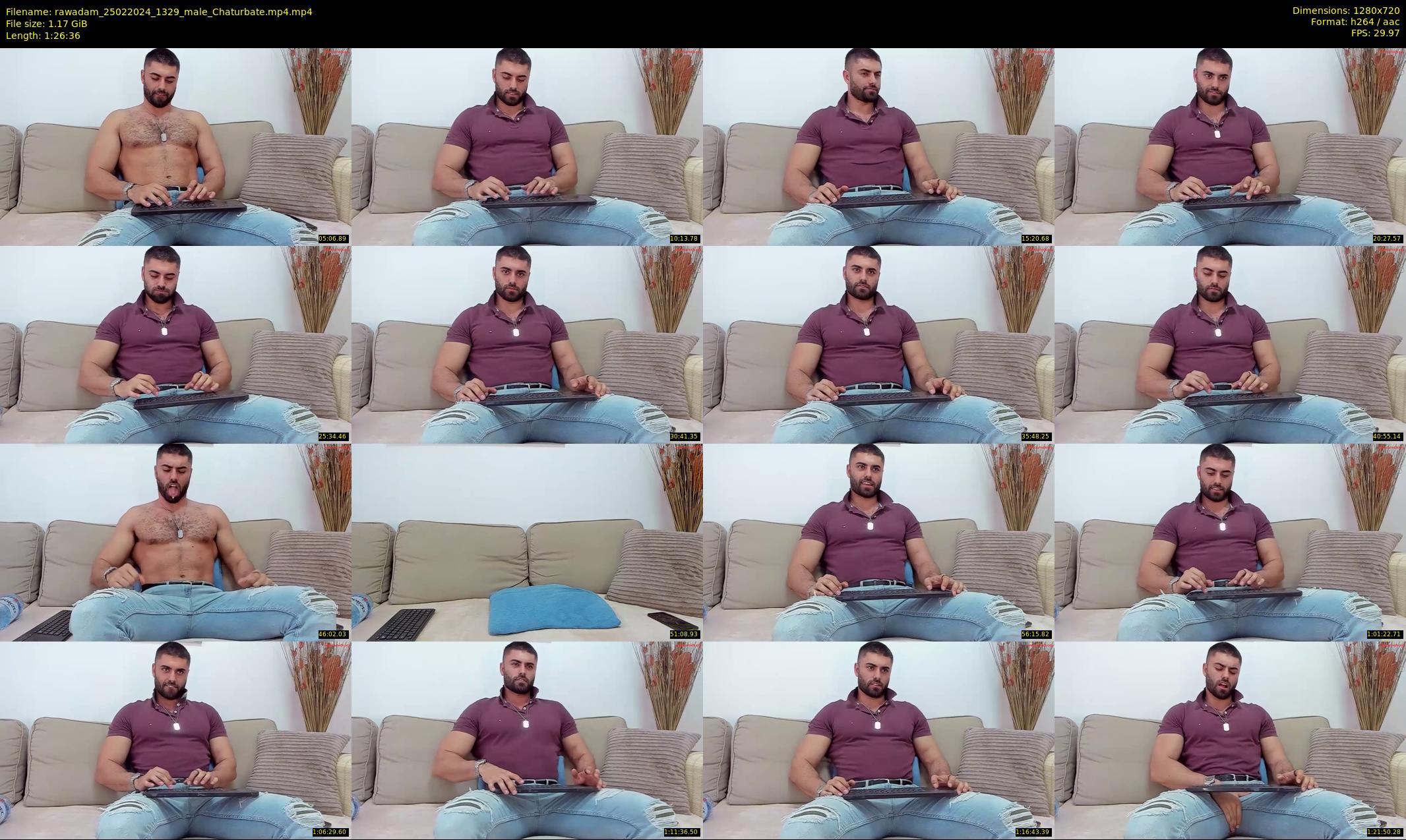 rawadam — 87 minute Chaturbate male cam show recording, 720p, Feb 25, 2024