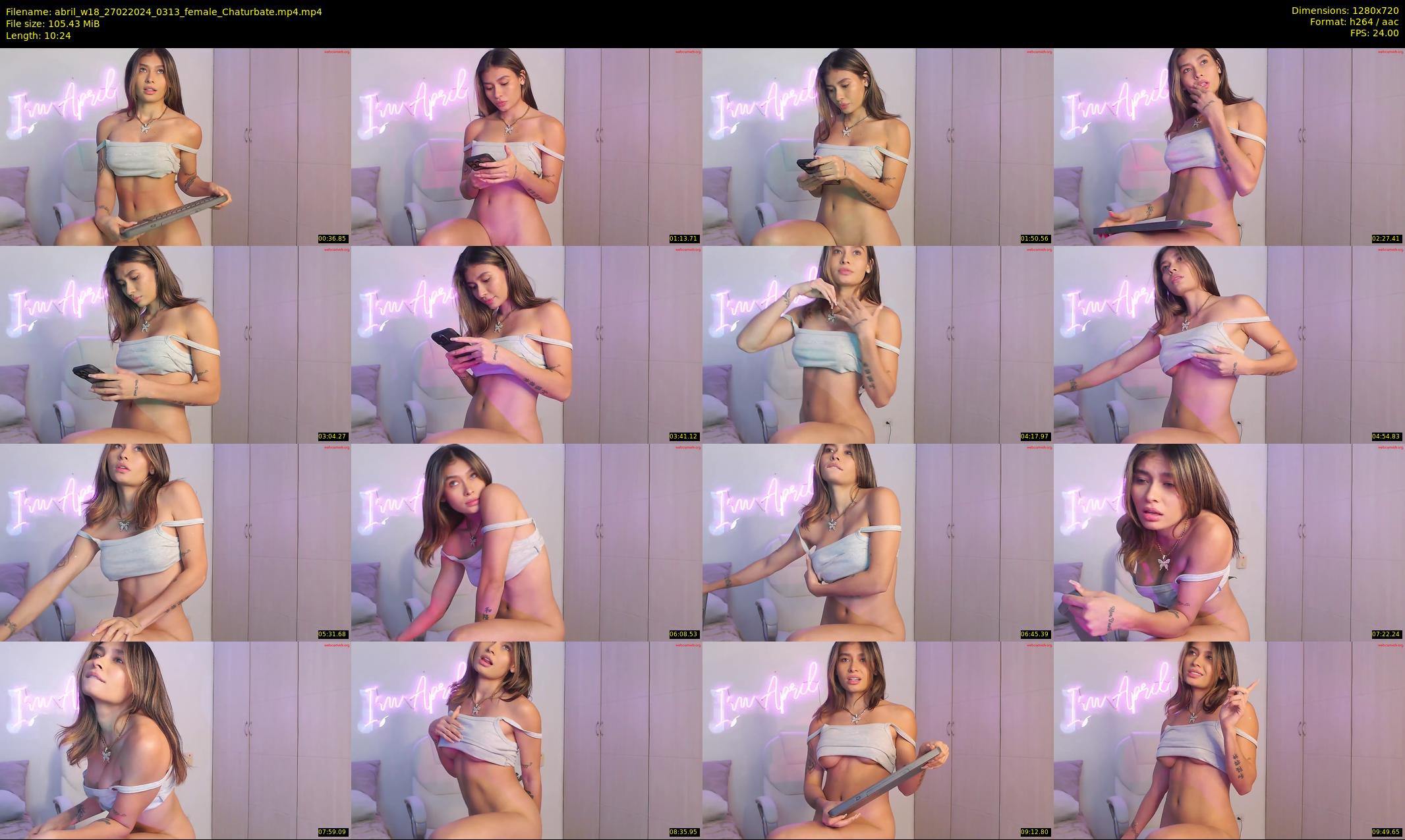 abril_w18 — 11 minute Chaturbate female cam show recording, 720p, Feb 27, 2024