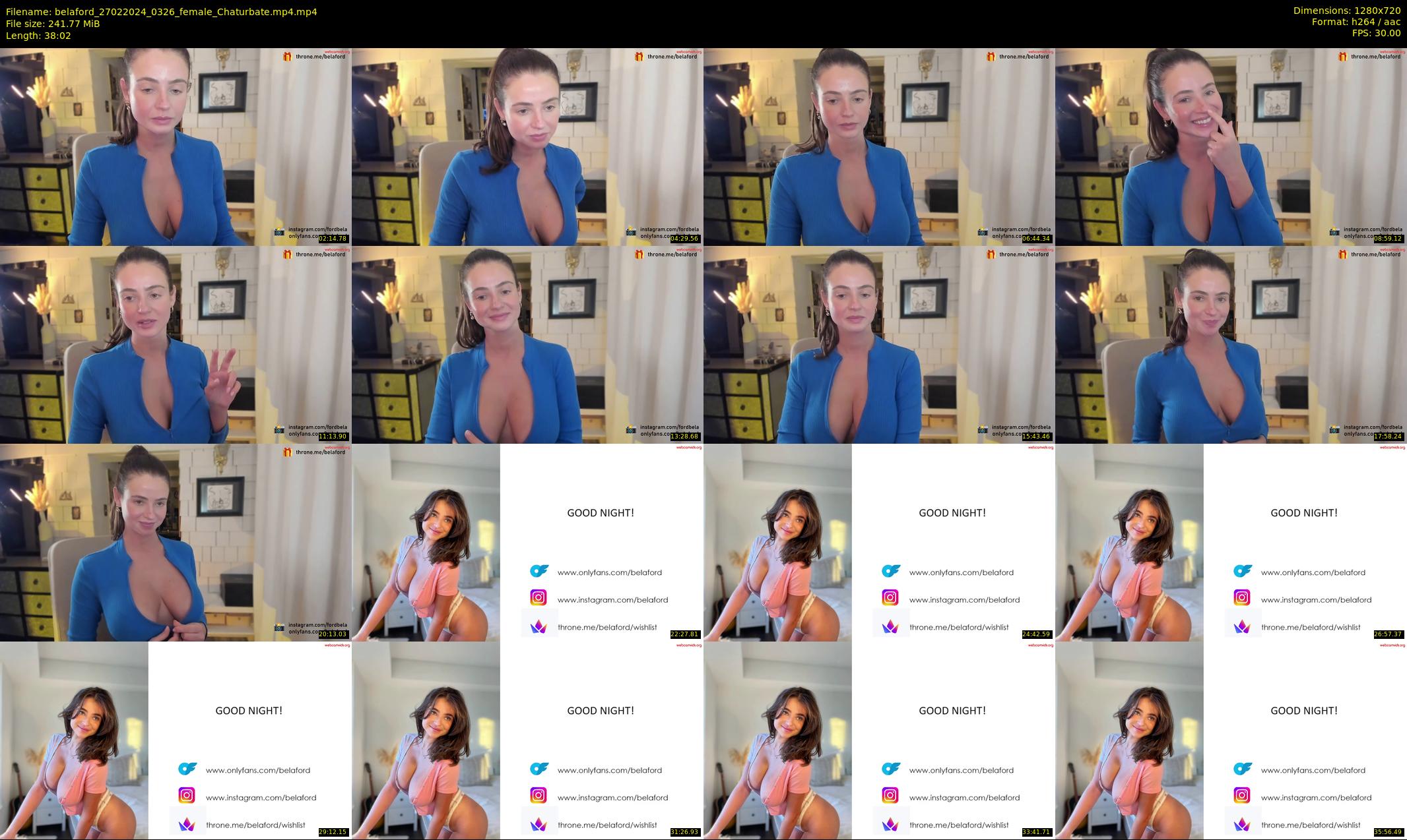 belaford — 39 minute Chaturbate female cam show recording, 720p, Feb 27, 2024