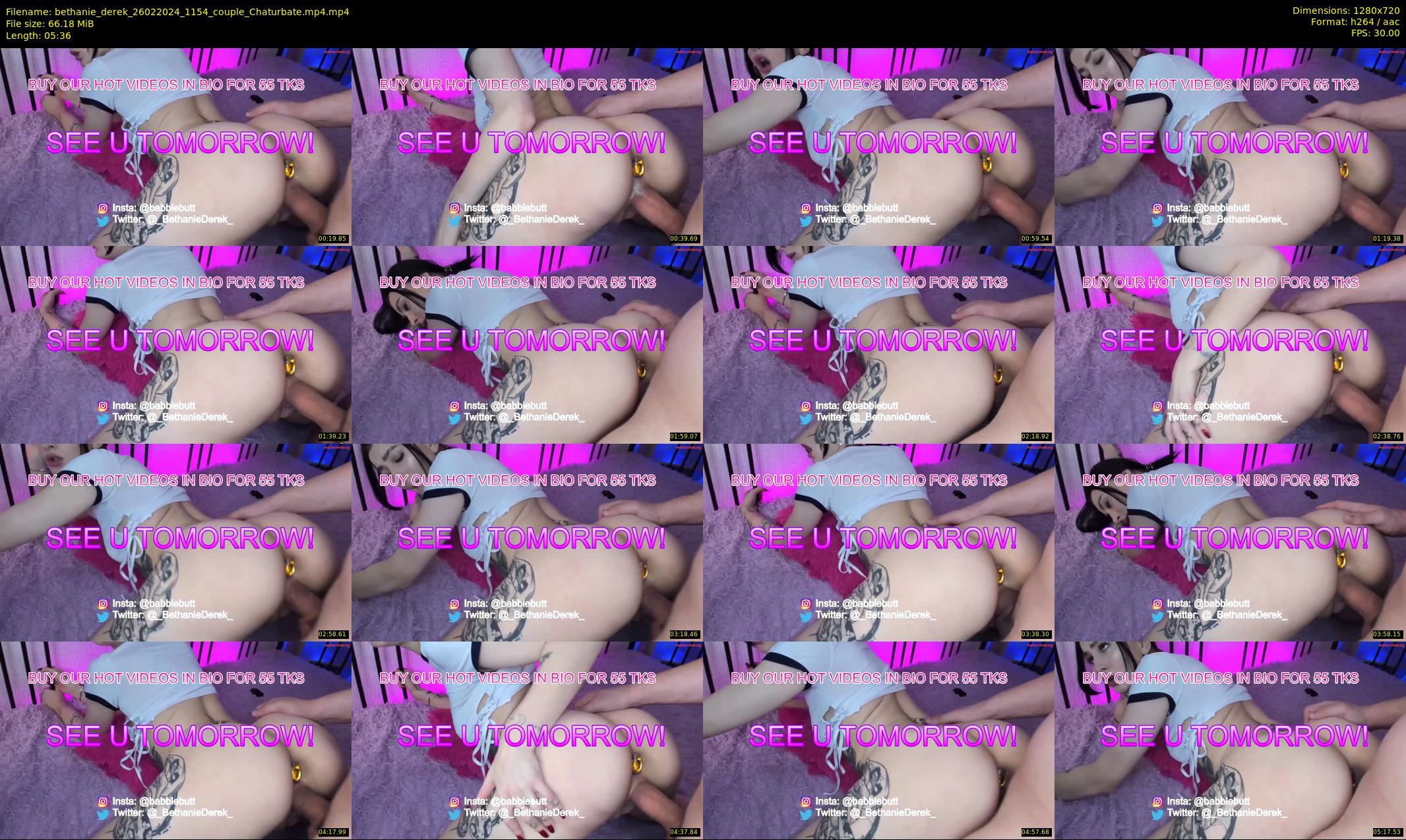 bethanie_derek — 6 minute Chaturbate couple cam show recording, 720p, Feb 26, 2024