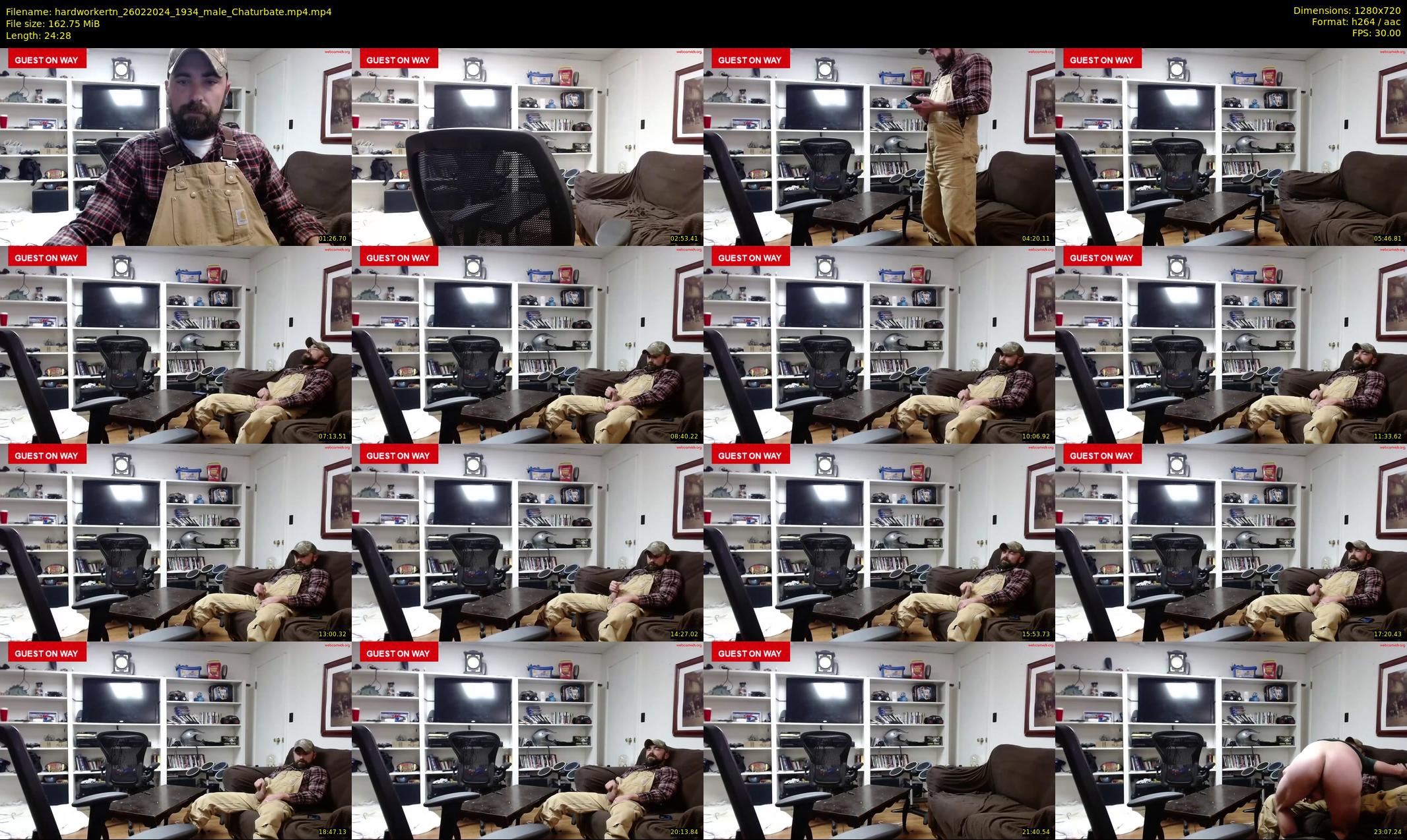 hardworkertn — 25 minute Chaturbate male cam show recording, 720p, Feb 26, 2024