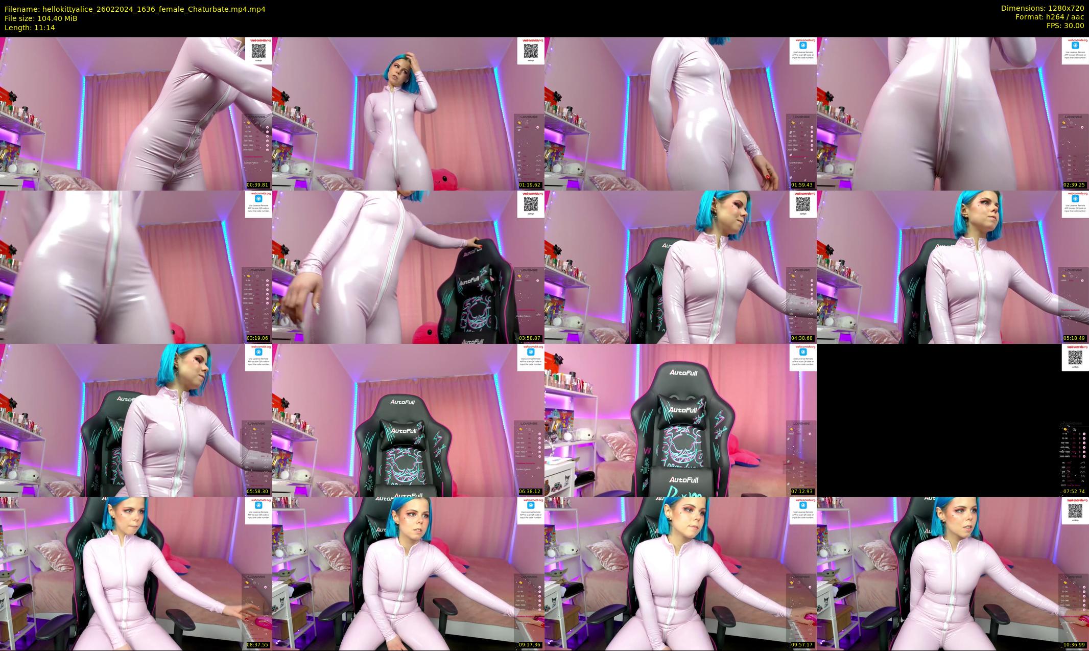 hellokittyalice — 12 minute Chaturbate female cam show recording, 720p, Feb 26, 2024