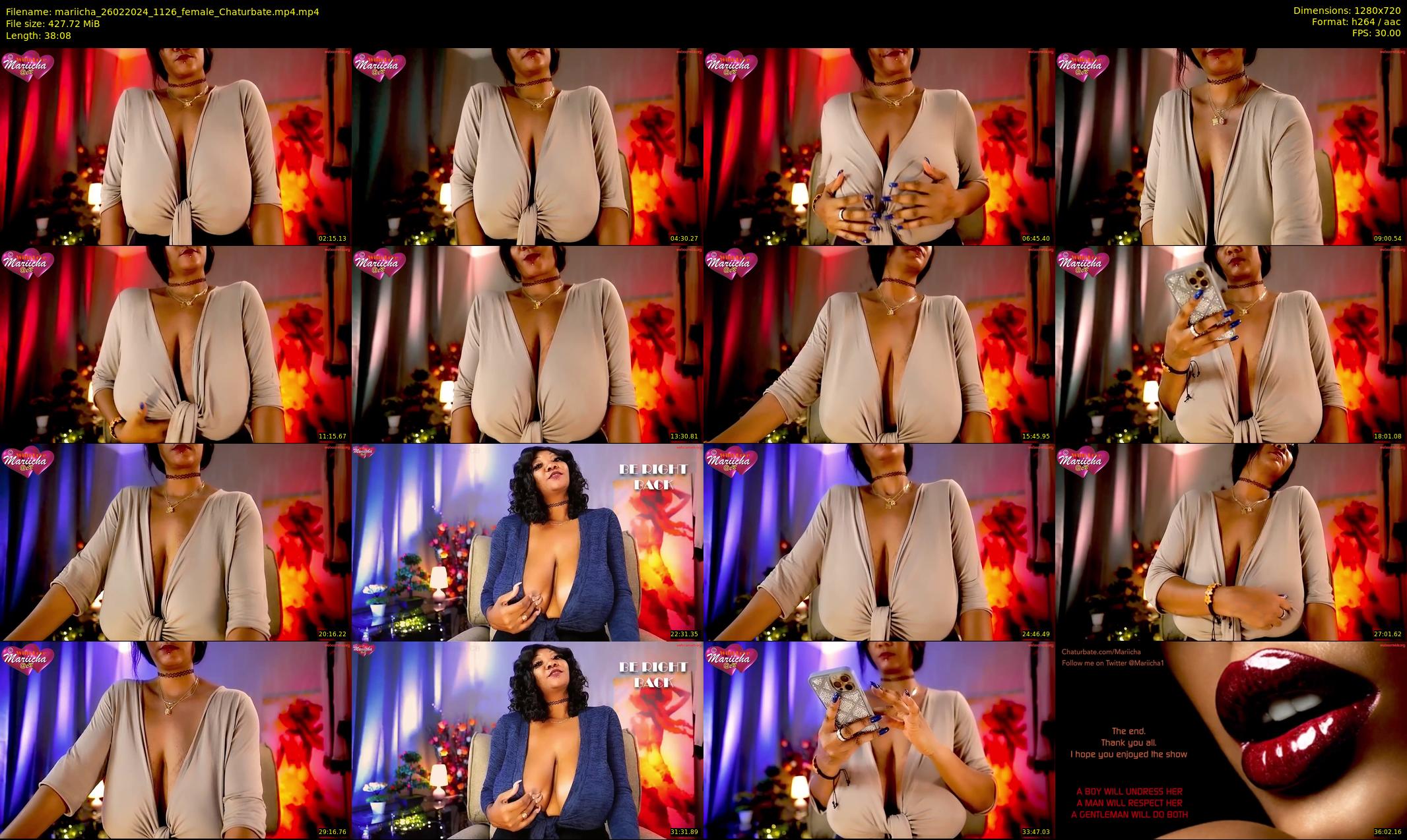 mariicha — 39 minute Chaturbate female cam show recording, 720p, Feb 26, 2024