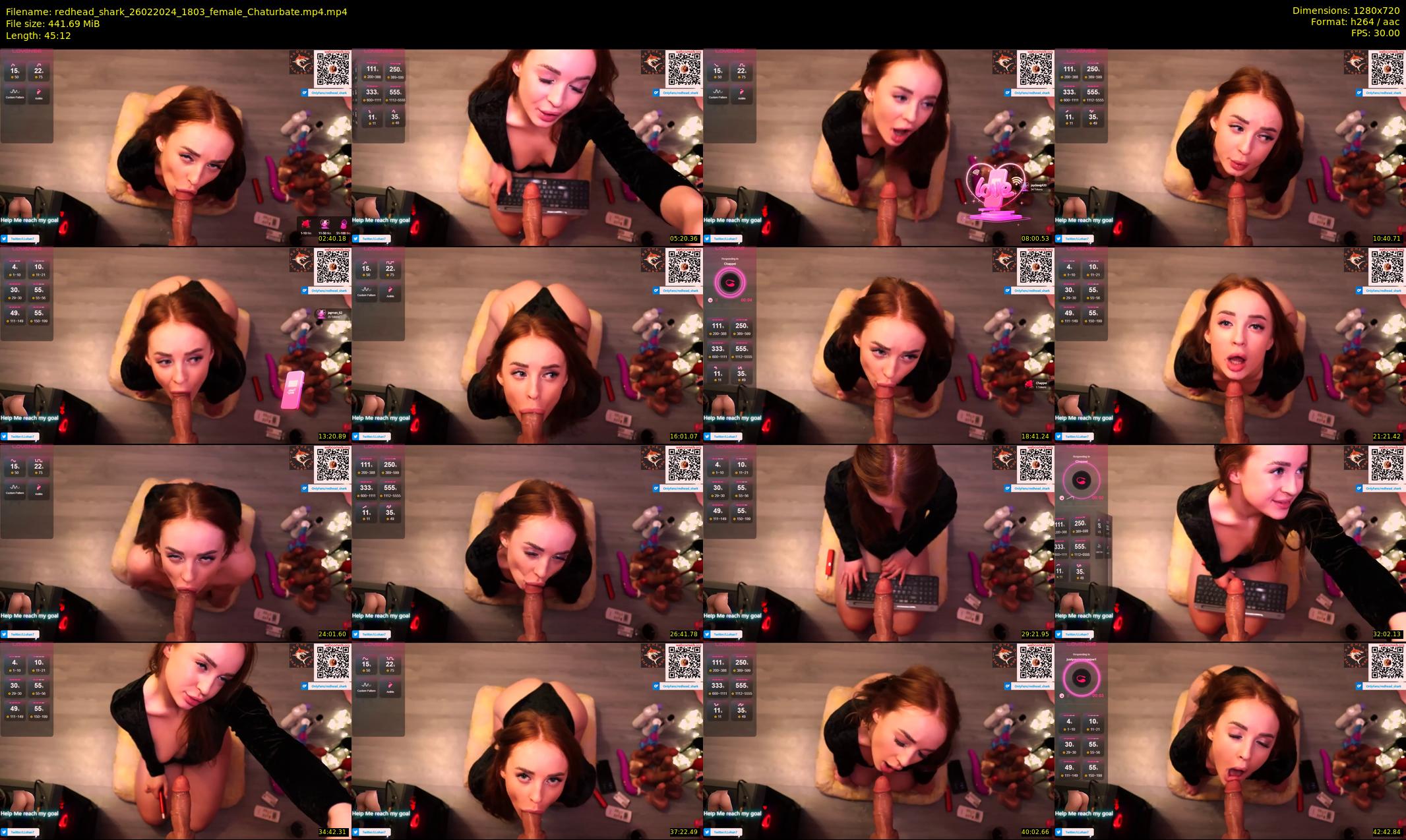 redhead_shark — 46 minute Chaturbate female cam show recording, 720p, Feb 26, 2024